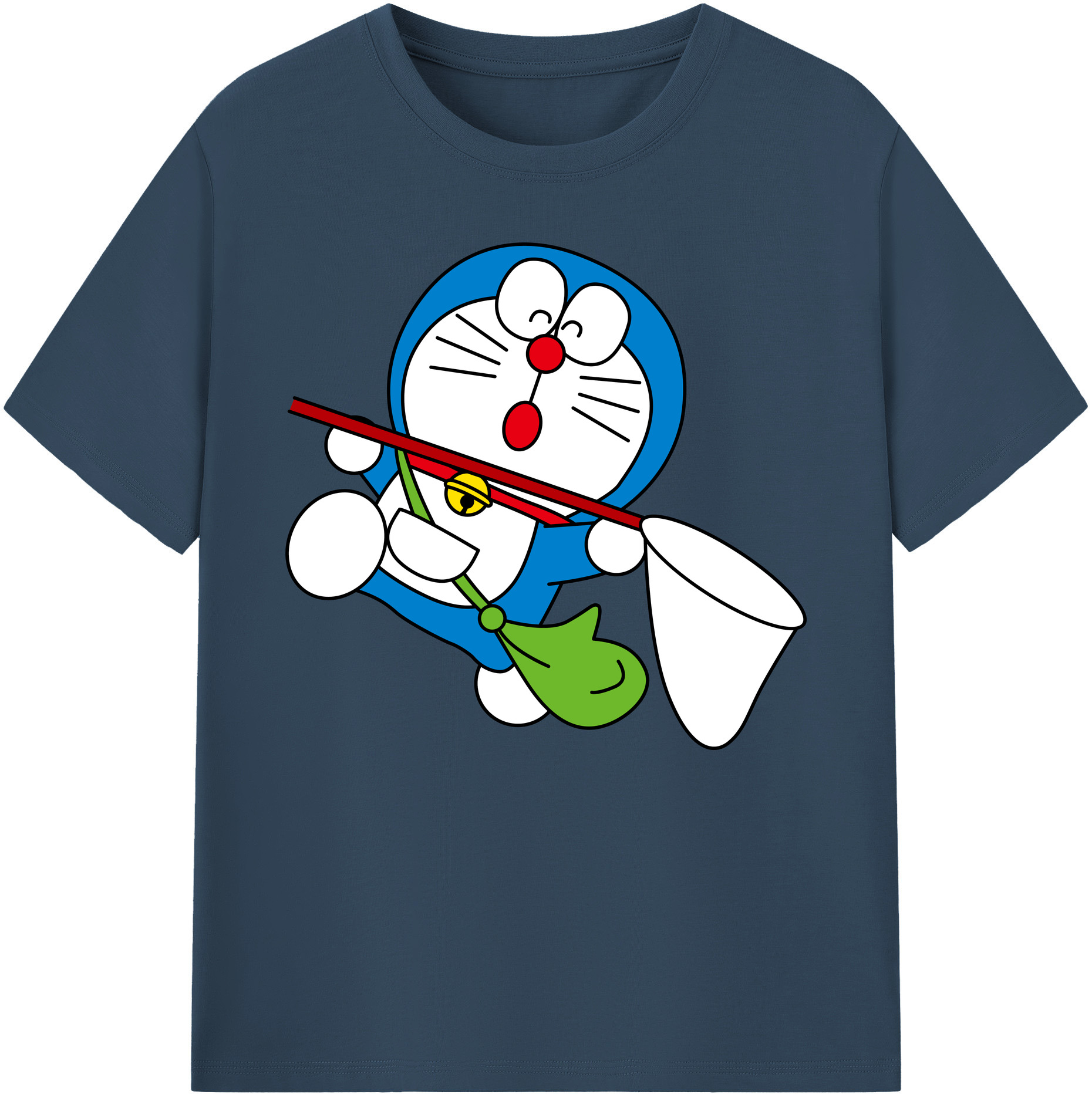 （画像用） ドラえもん Doraemon 綿100％ メンズ半袖Tシャツ｜肌触りやわらか＆通気性