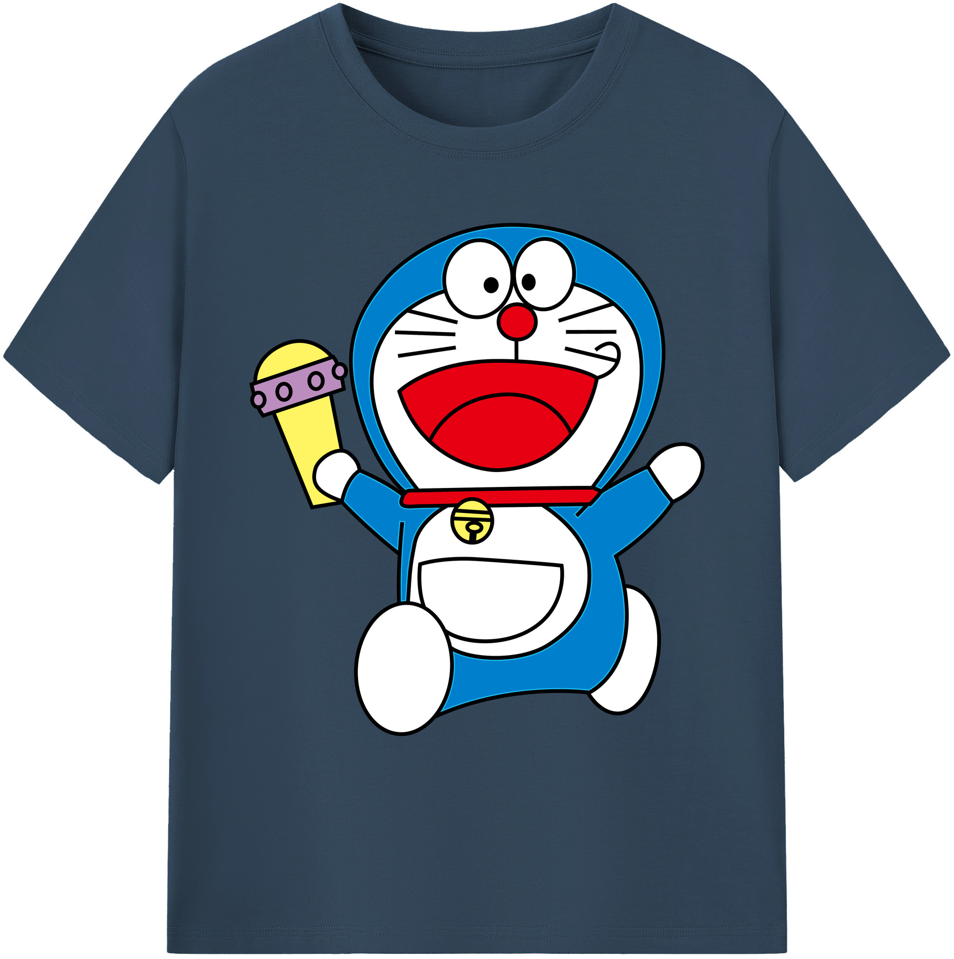 （画像用） ドラえもん Doraemon 綿100％ メンズ半袖Tシャツ｜肌触りやわらか＆通気性