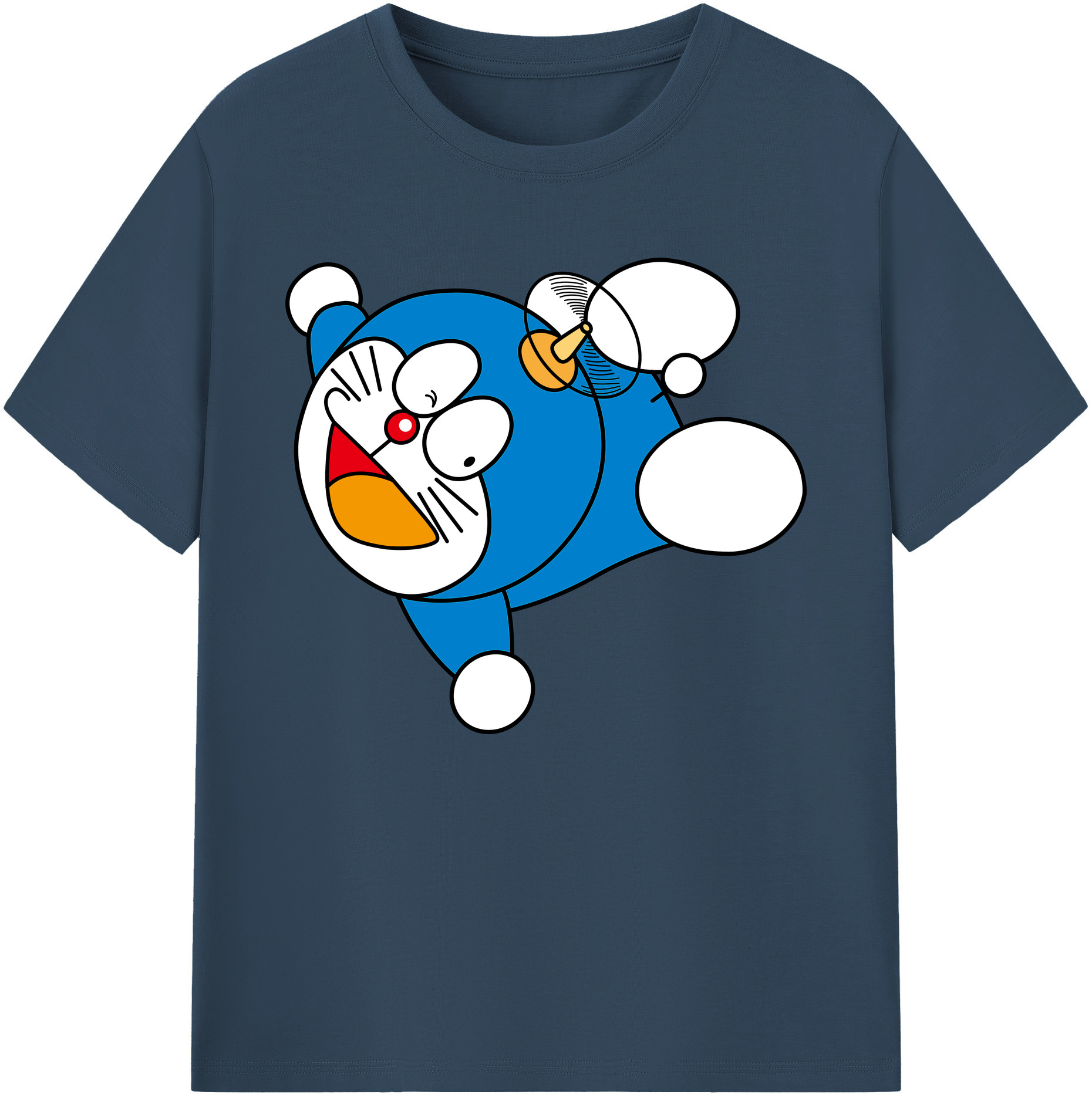 （画像用） ドラえもん Doraemon 綿100％ メンズ半袖Tシャツ｜肌触りやわらか＆通気性