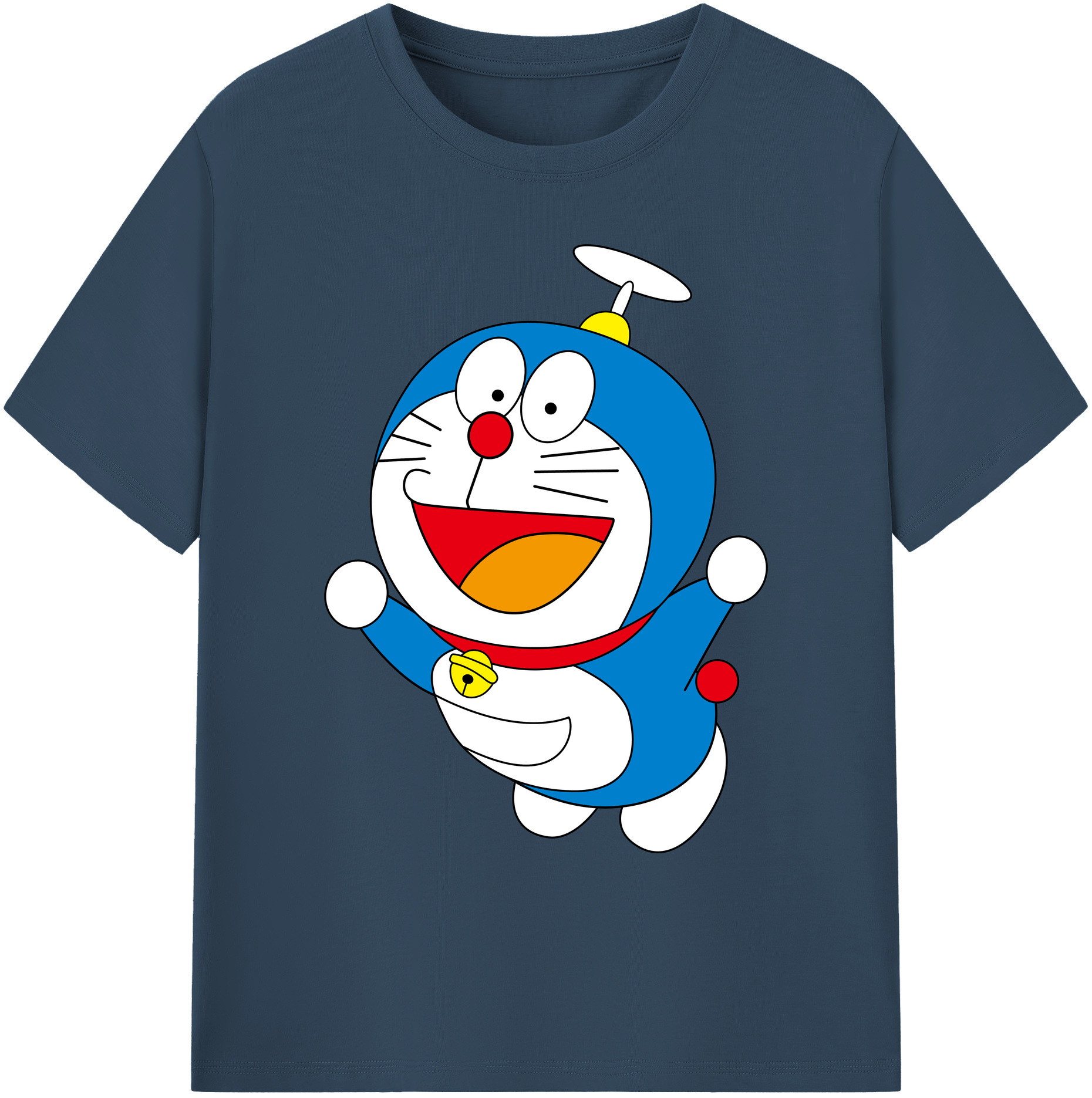（画像用） ドラえもん Doraemon 綿100％ メンズ半袖Tシャツ｜肌触りやわらか＆通気性