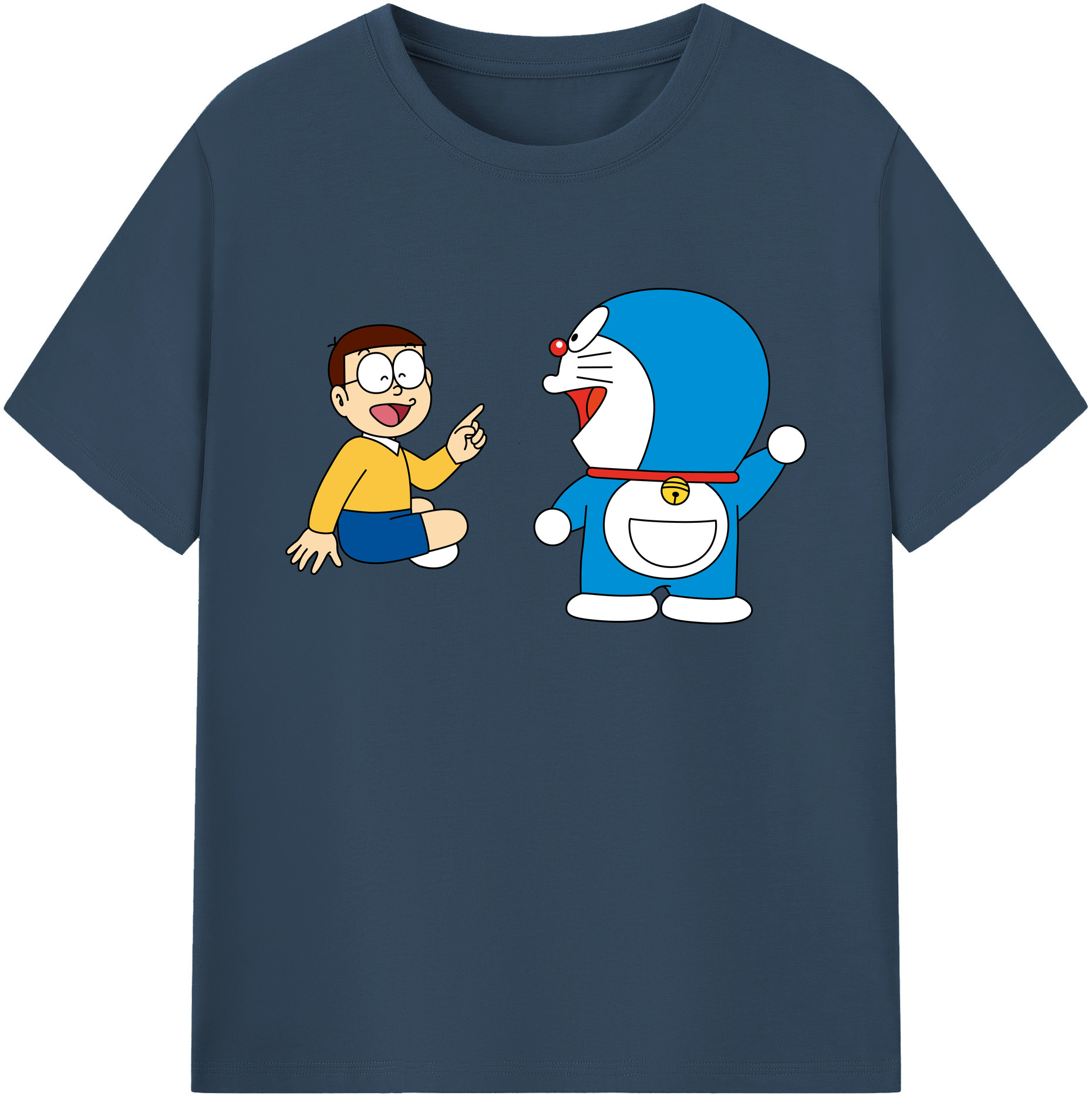 （画像用） ドラえもん Doraemon 綿100％ メンズ半袖Tシャツ｜肌触りやわらか＆通気性