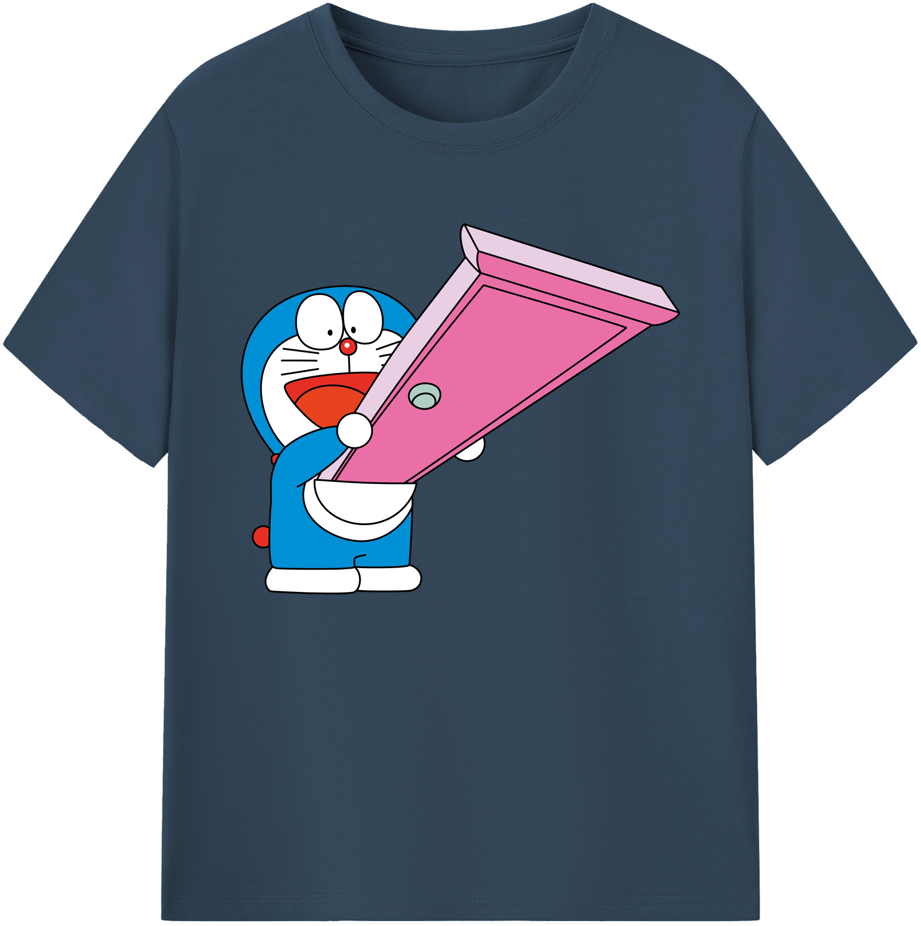 （画像用） ドラえもん Doraemon 綿100％ メンズ半袖Tシャツ｜肌触りやわらか＆通気性