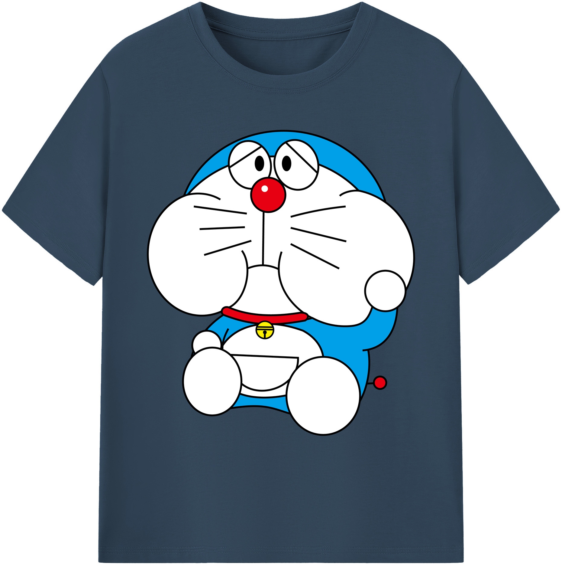 （画像用） ドラえもん Doraemon 綿100％ メンズ半袖Tシャツ｜肌触りやわらか＆通気性