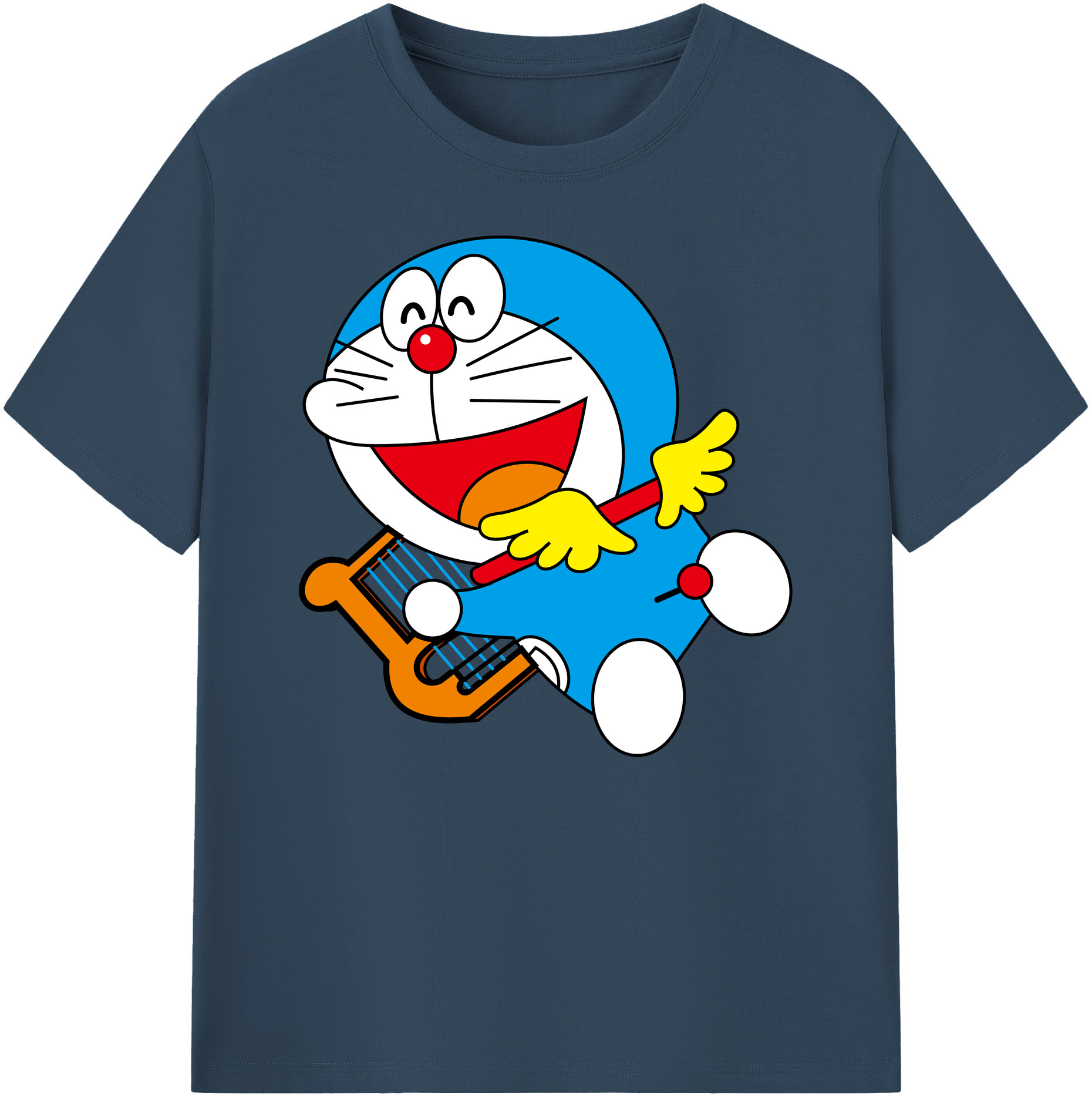（画像用） ドラえもん Doraemon 綿100％ メンズ半袖Tシャツ｜肌触りやわらか＆通気性