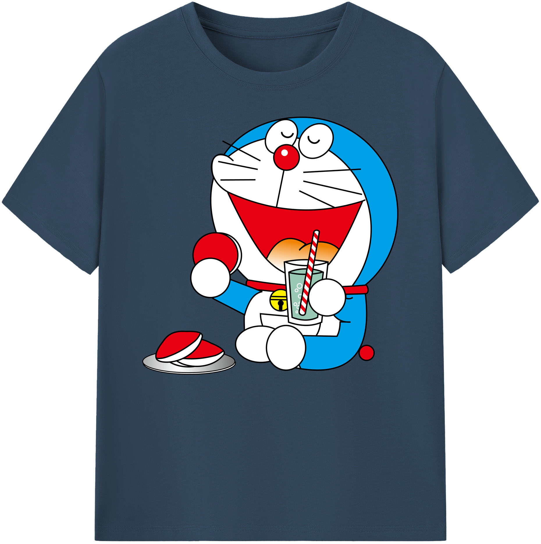 （画像用） ドラえもん Doraemon 綿100％ メンズ半袖Tシャツ｜肌触りやわらか＆通気性
