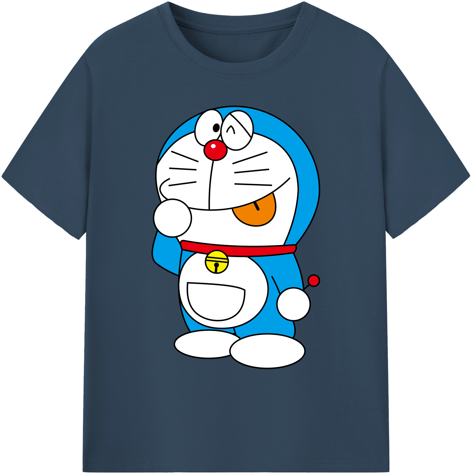 （画像用） ドラえもん Doraemon 綿100％ メンズ半袖Tシャツ｜肌触りやわらか＆通気性