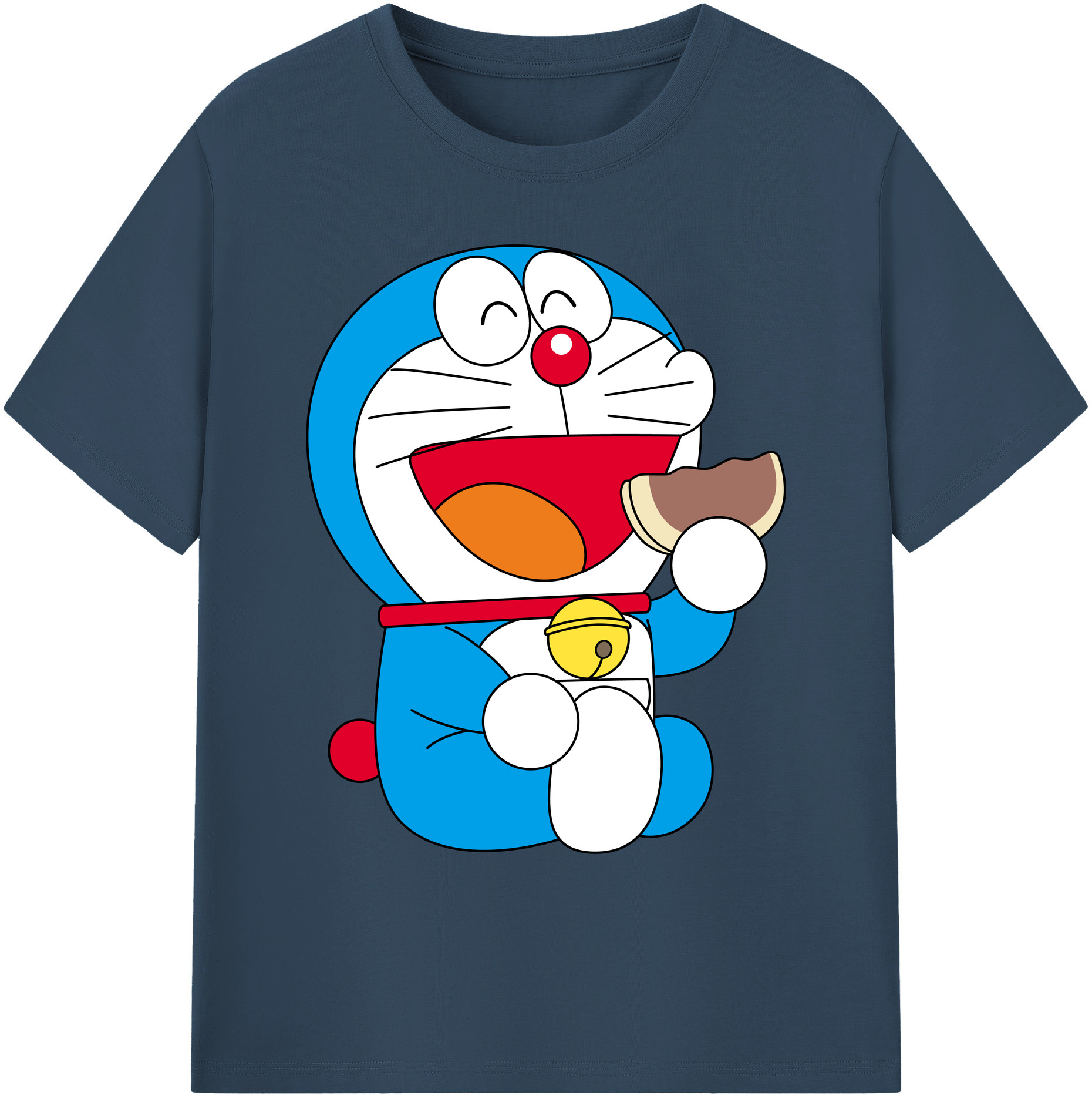 （画像用） ドラえもん Doraemon 綿100％ メンズ半袖Tシャツ｜肌触りやわらか＆通気性