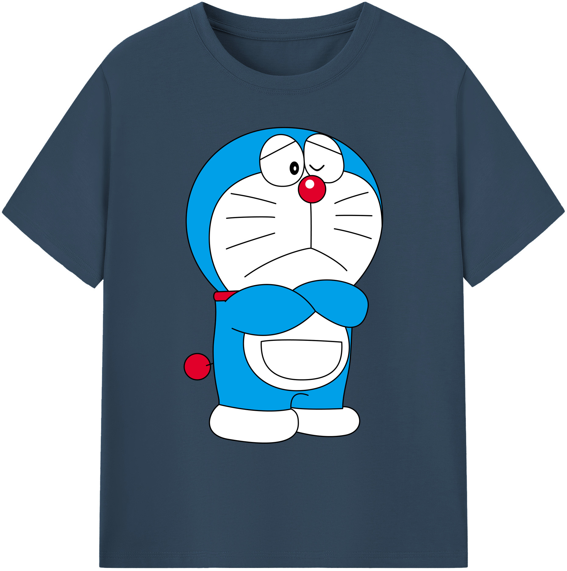 （画像用） ドラえもん Doraemon 綿100％ メンズ半袖Tシャツ｜肌触りやわらか＆通気性