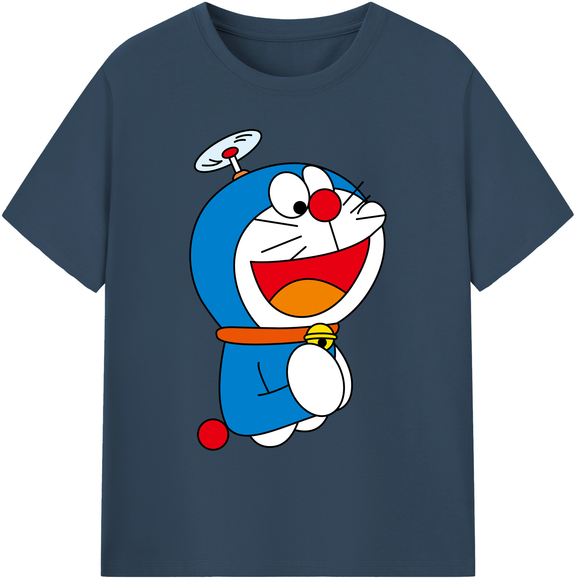 （画像用） ドラえもん Doraemon 綿100％ メンズ半袖Tシャツ｜肌触りやわらか＆通気性