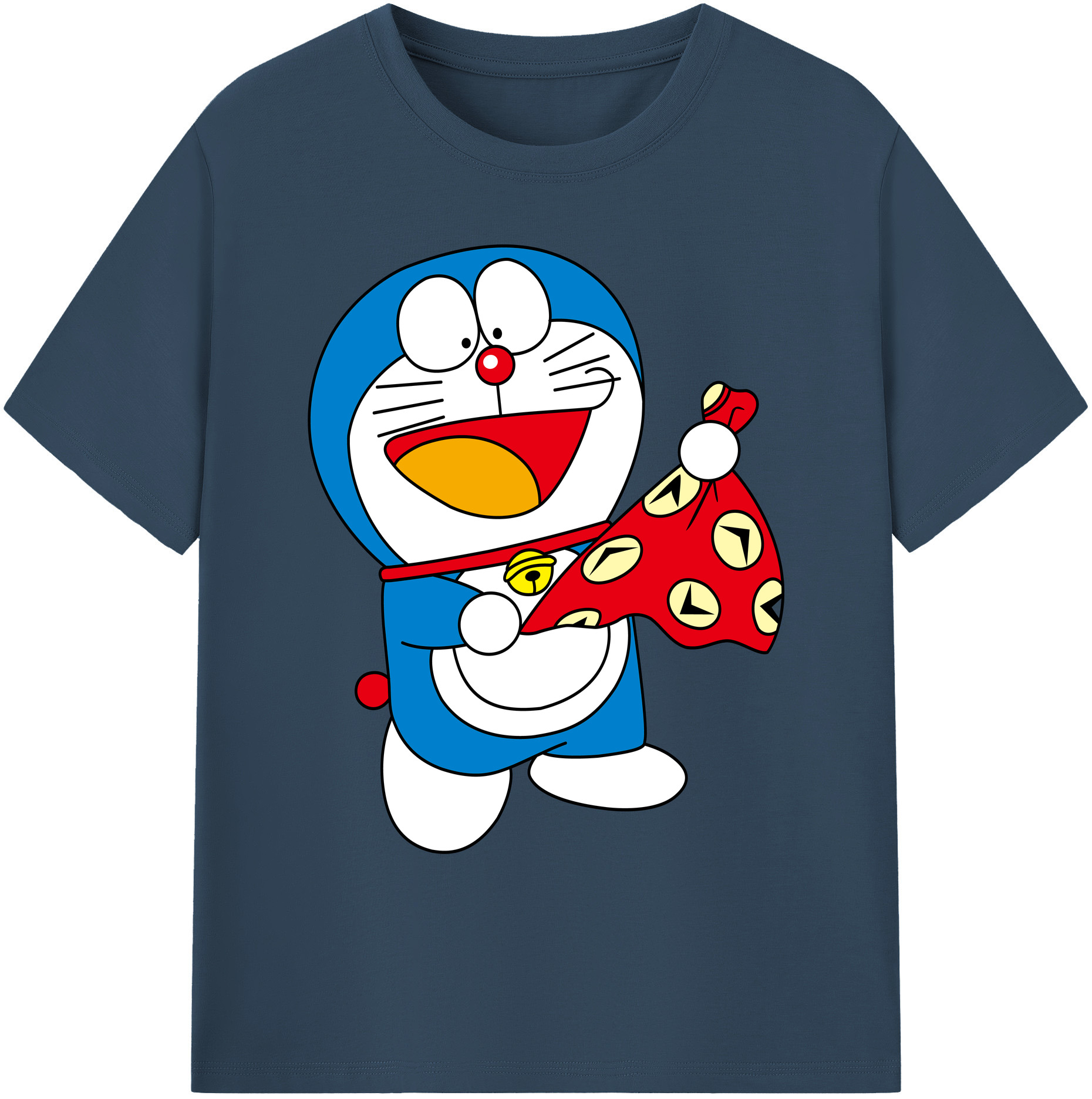 （画像用） ドラえもん Doraemon 綿100％ メンズ半袖Tシャツ｜肌触りやわらか＆通気性