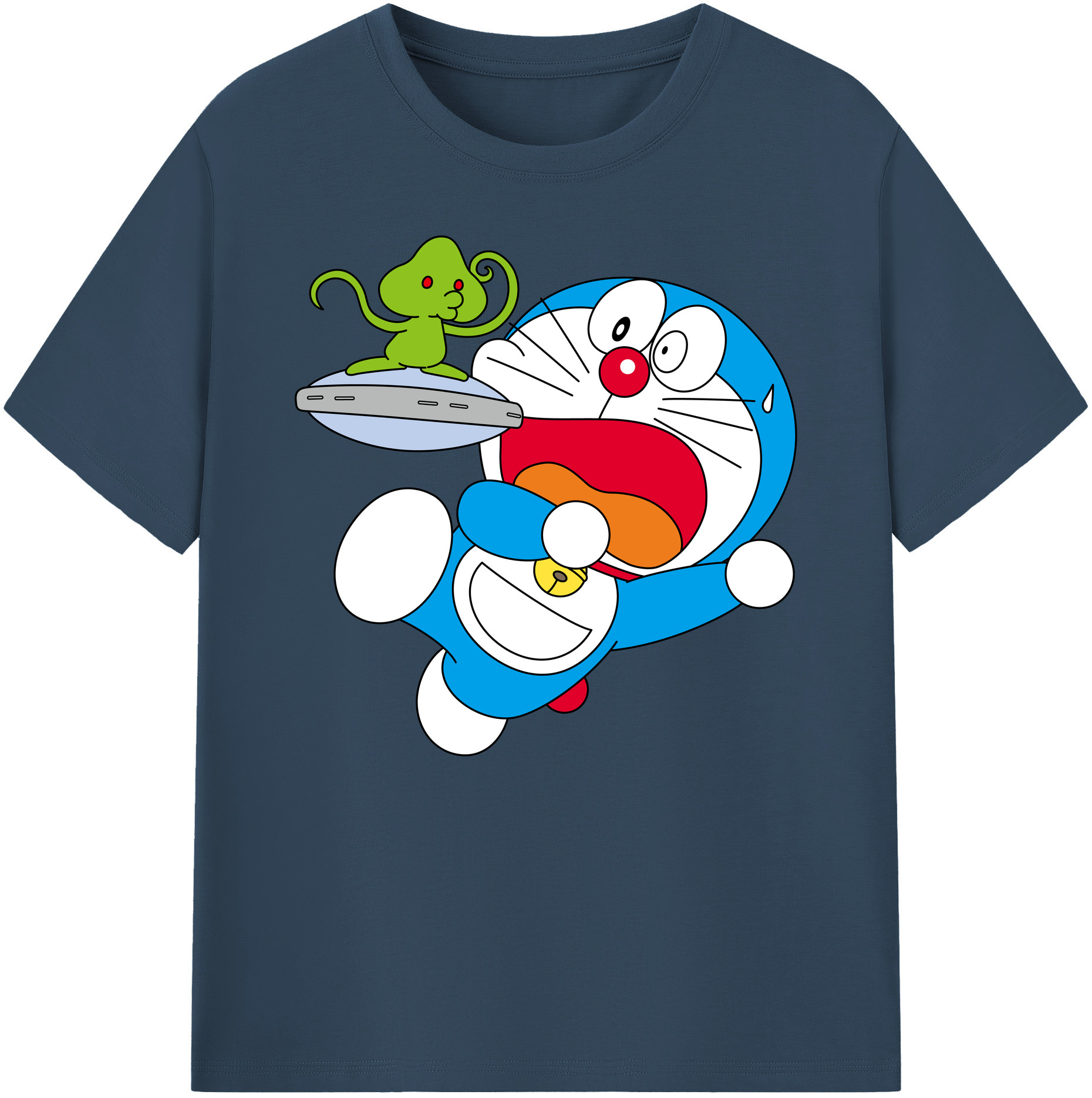 （画像用） ドラえもん Doraemon 綿100％ メンズ半袖Tシャツ｜肌触りやわらか＆通気性