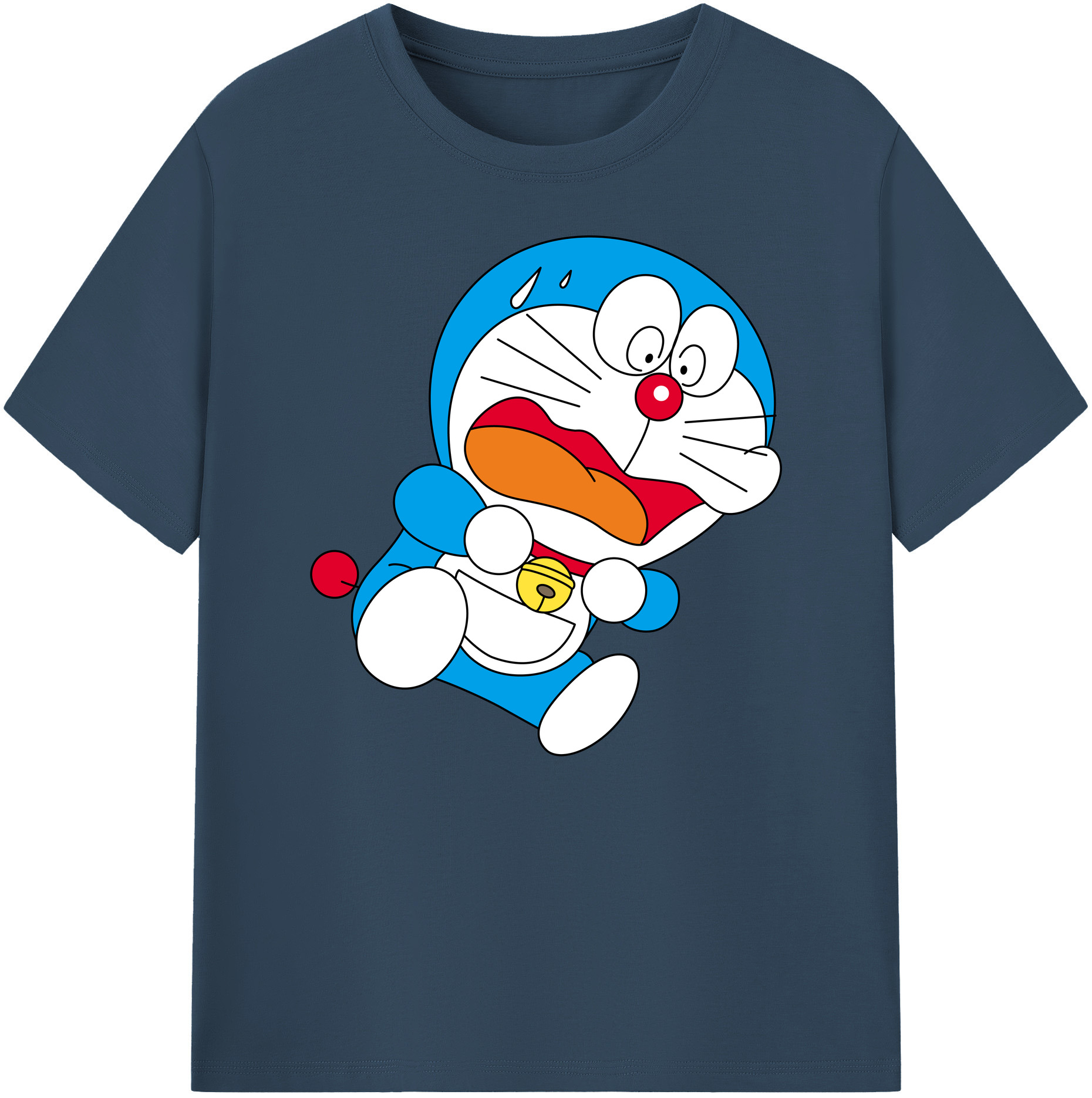 （画像用） ドラえもん Doraemon 綿100％ メンズ半袖Tシャツ｜肌触りやわらか＆通気性