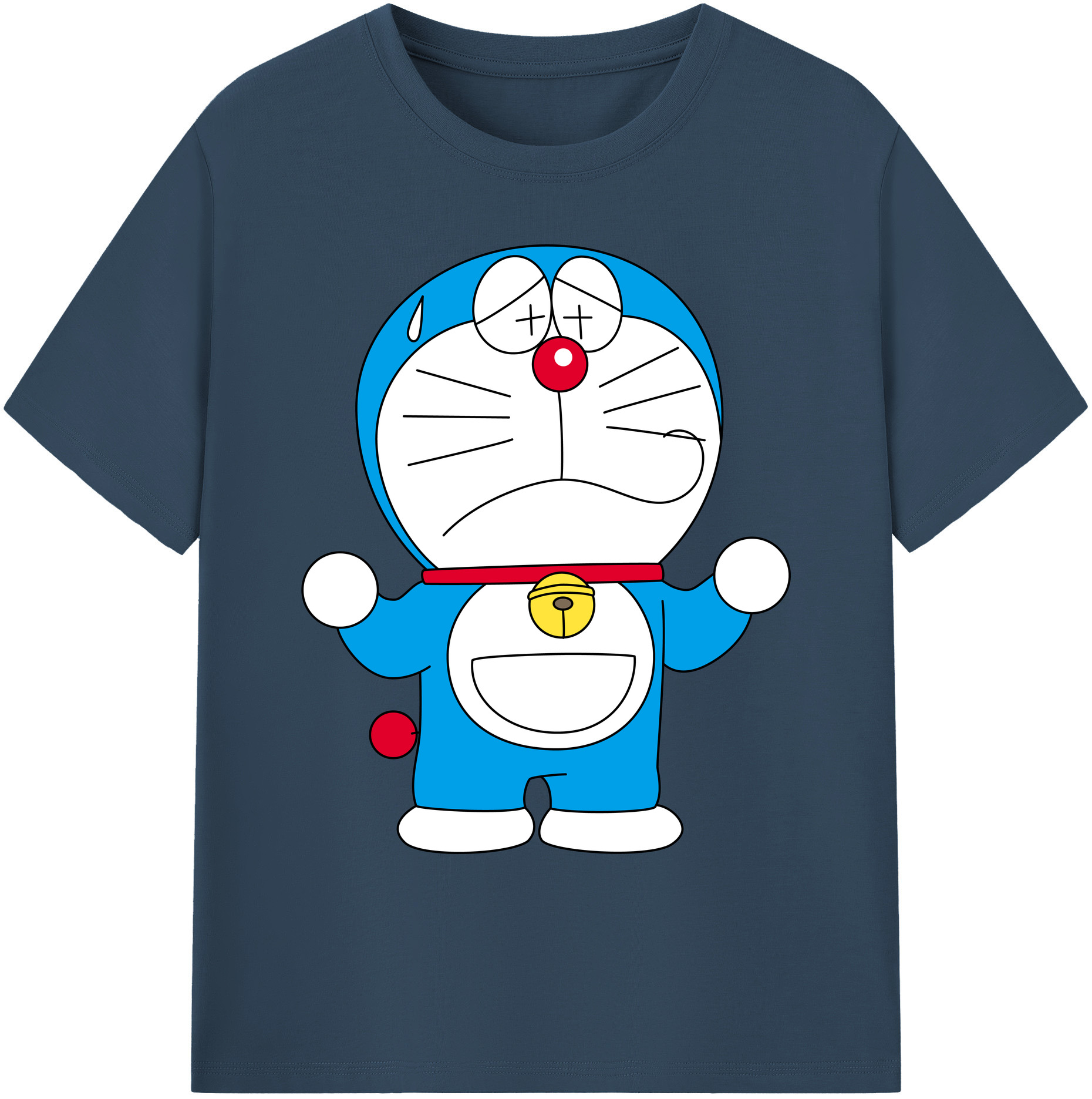 （画像用） ドラえもん Doraemon 綿100％ メンズ半袖Tシャツ｜肌触りやわらか＆通気性