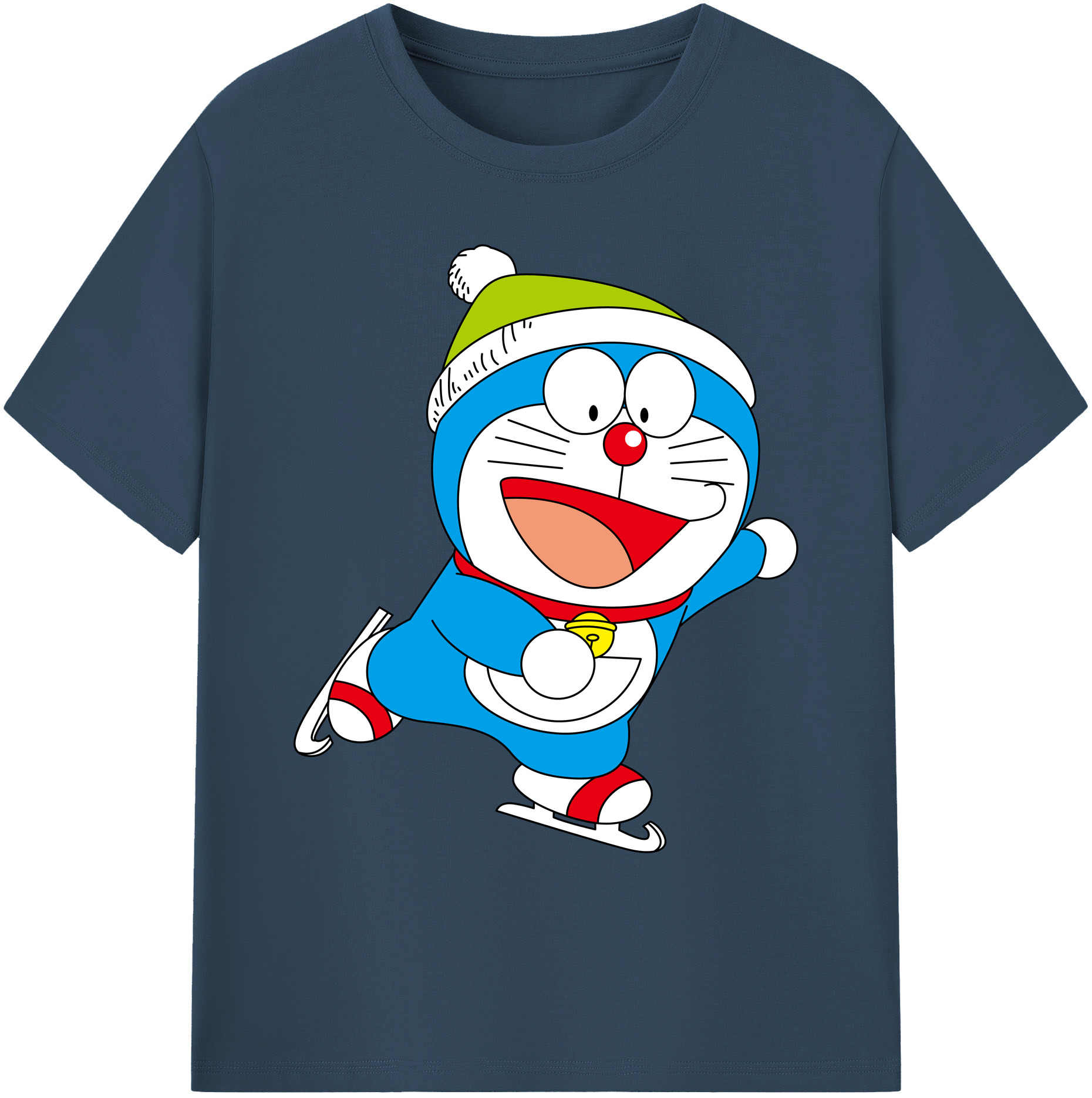 （画像用） ドラえもん Doraemon 綿100％ メンズ半袖Tシャツ｜肌触りやわらか＆通気性