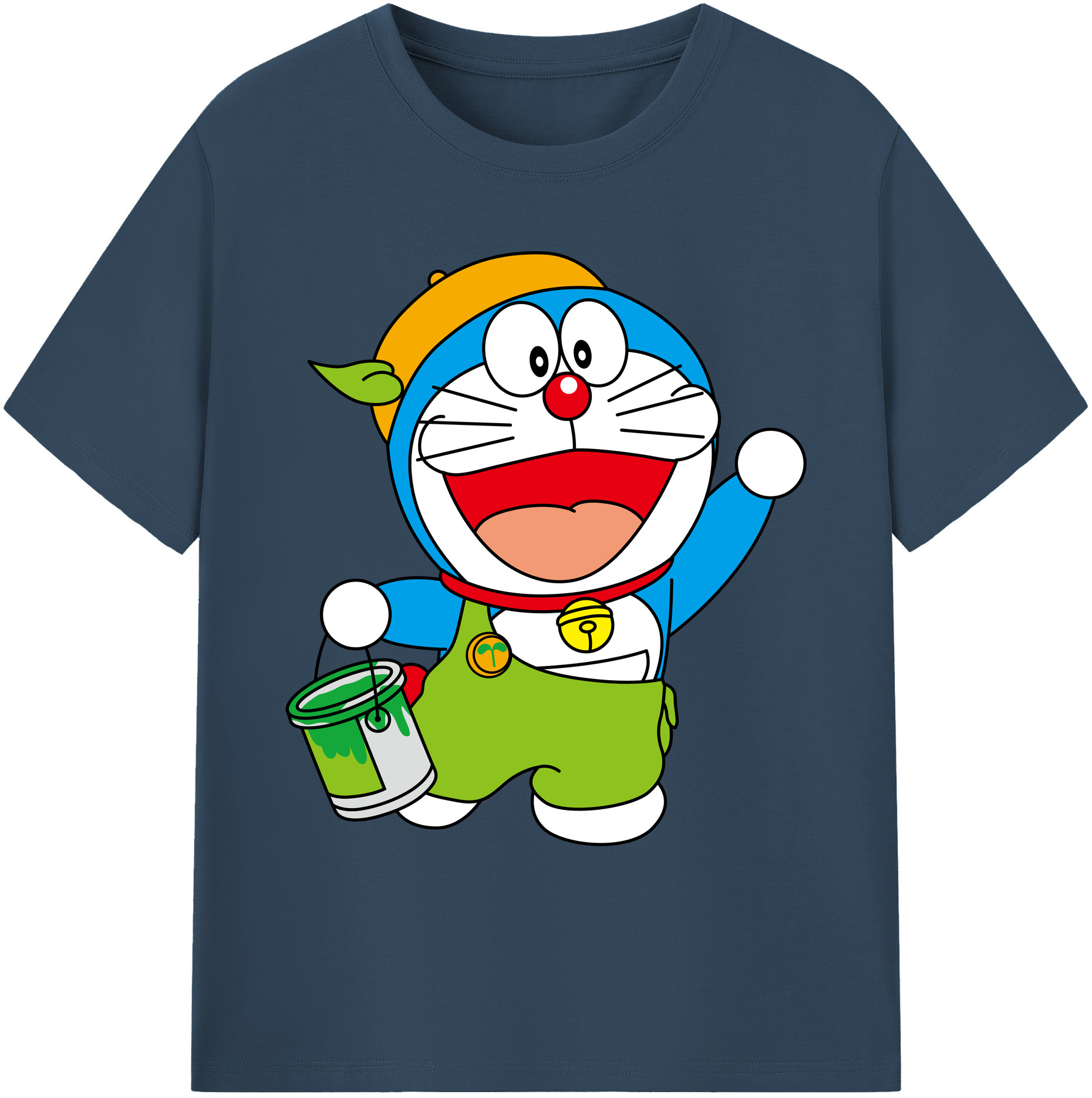 （画像用） ドラえもん Doraemon 綿100％ メンズ半袖Tシャツ｜肌触りやわらか＆通気性