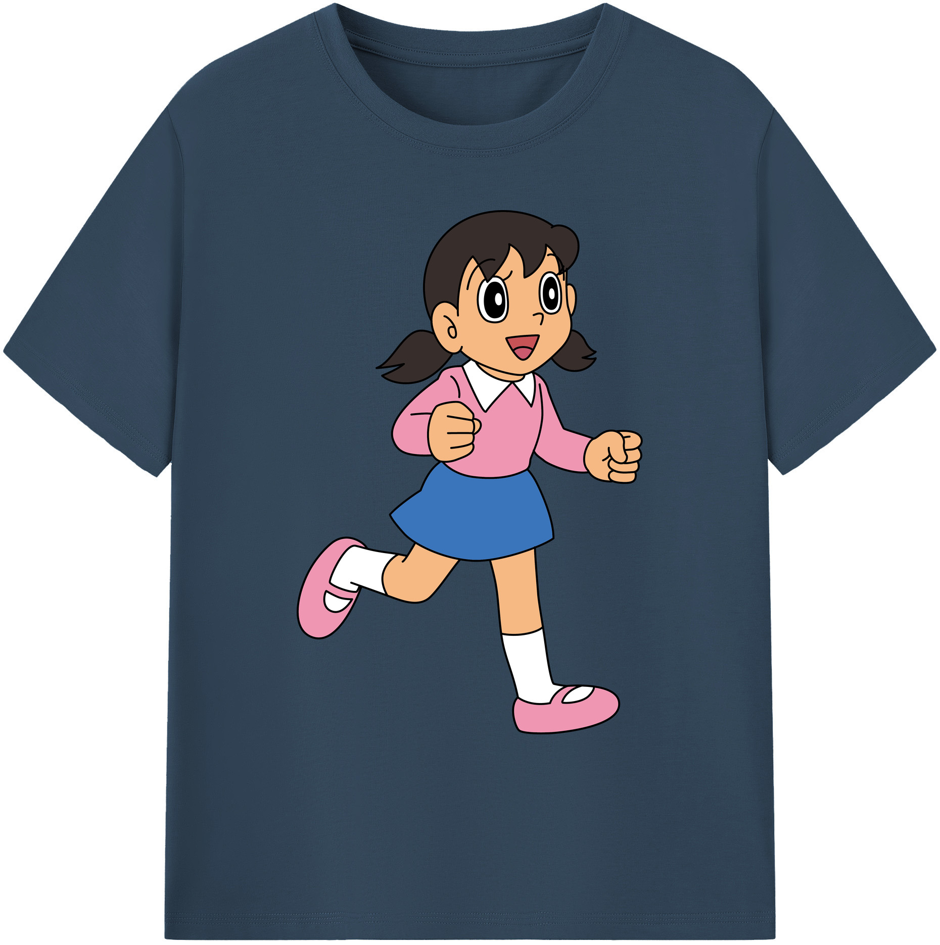 （画像用） ドラえもん みなもと しずか Doraemon Shizuka Minamoto 綿100％ メンズ半袖Tシャツ｜肌触りやわらか＆通気性