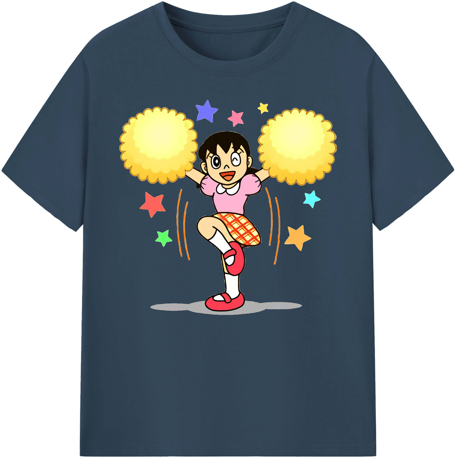 （画像用） ドラえもん みなもと しずか Doraemon Shizuka Minamoto 綿100％ メンズ半袖Tシャツ｜肌触りやわらか＆通気性