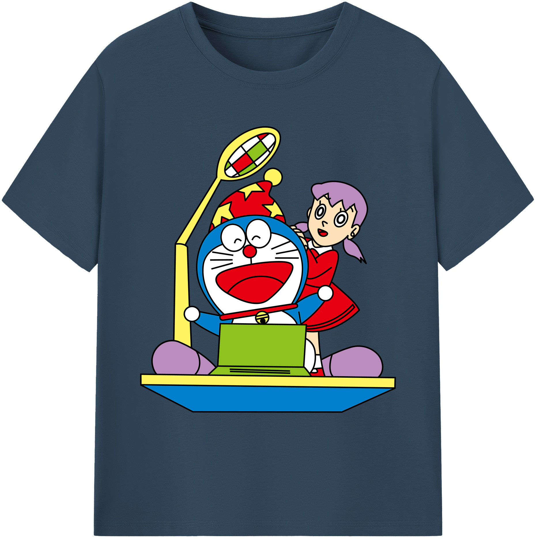 （画像用） ドラえもん みなもと しずか Doraemon Shizuka Minamoto 綿100％ メンズ半袖Tシャツ｜肌触りやわらか＆通気性