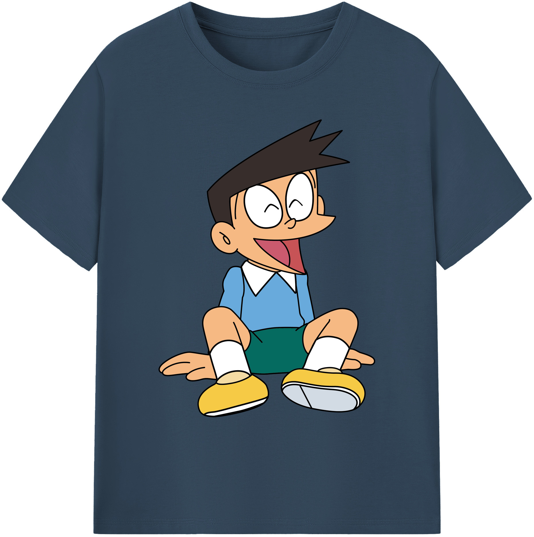 （画像用） ドラえもん 骨川 スネ夫 Doraemon Honekawa Suneo 綿100％ メンズ半袖Tシャツ｜肌触りやわらか＆通気性