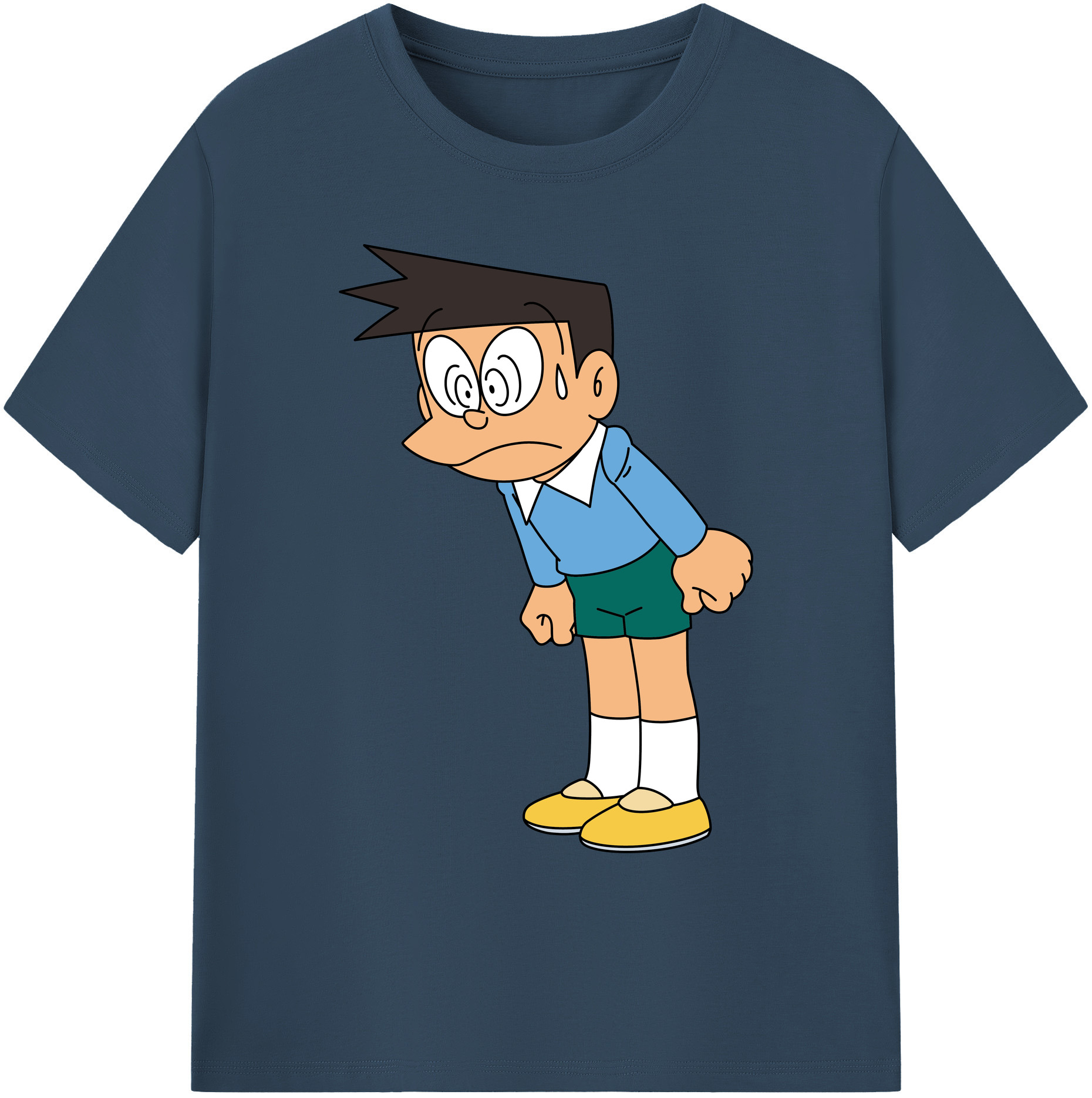 （画像用） ドラえもん 骨川 スネ夫 Doraemon Honekawa Suneo 綿100％ メンズ半袖Tシャツ｜肌触りやわらか＆通気性