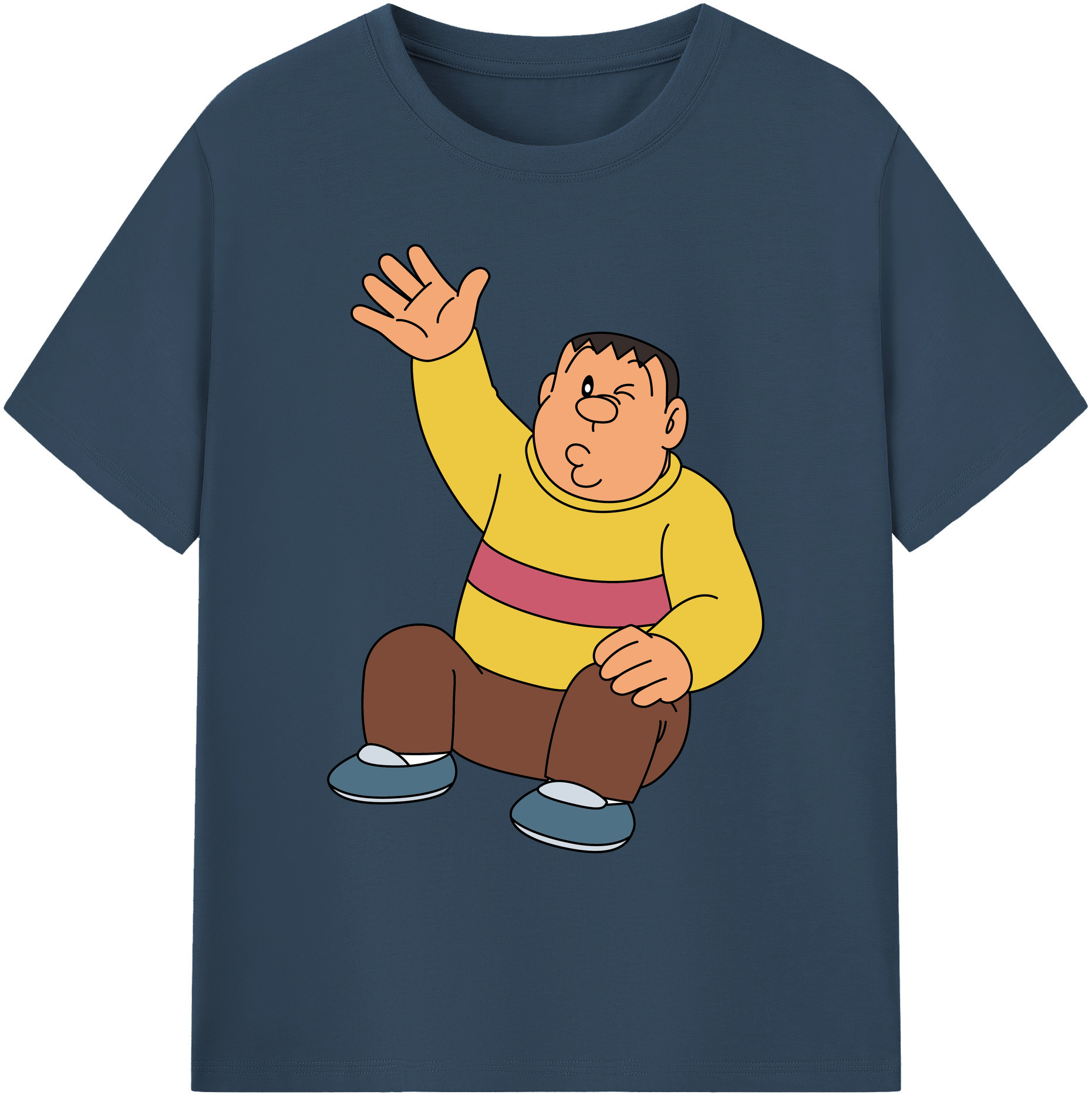 （画像用） ドラえもん 剛田武 Doraemon Gouta Takeshi 綿100％ メンズ半袖Tシャツ｜肌触りやわらか＆通気性