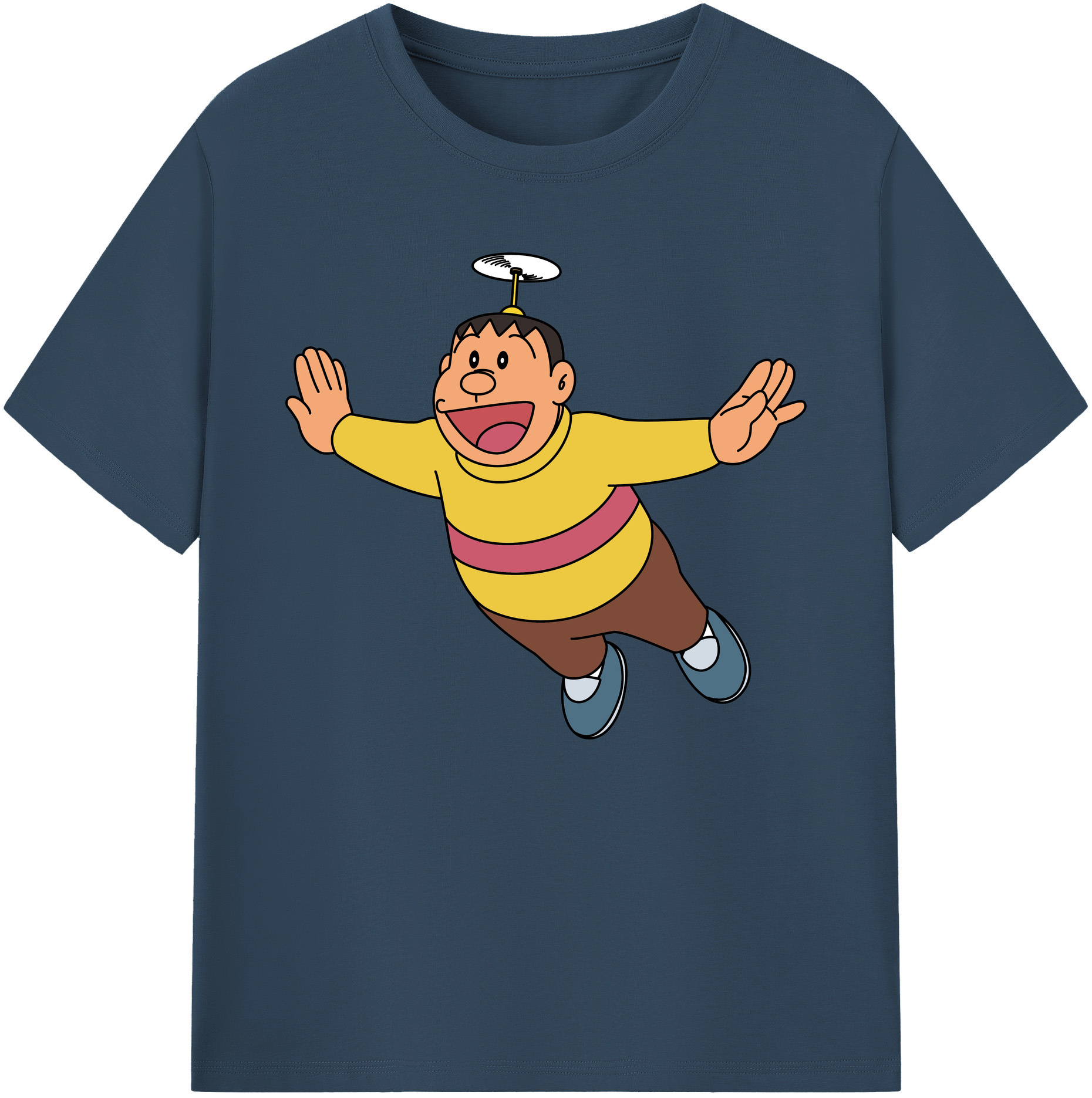 （画像用） ドラえもん 剛田武 Doraemon Gouta Takeshi 綿100％ メンズ半袖Tシャツ｜肌触りやわらか＆通気性