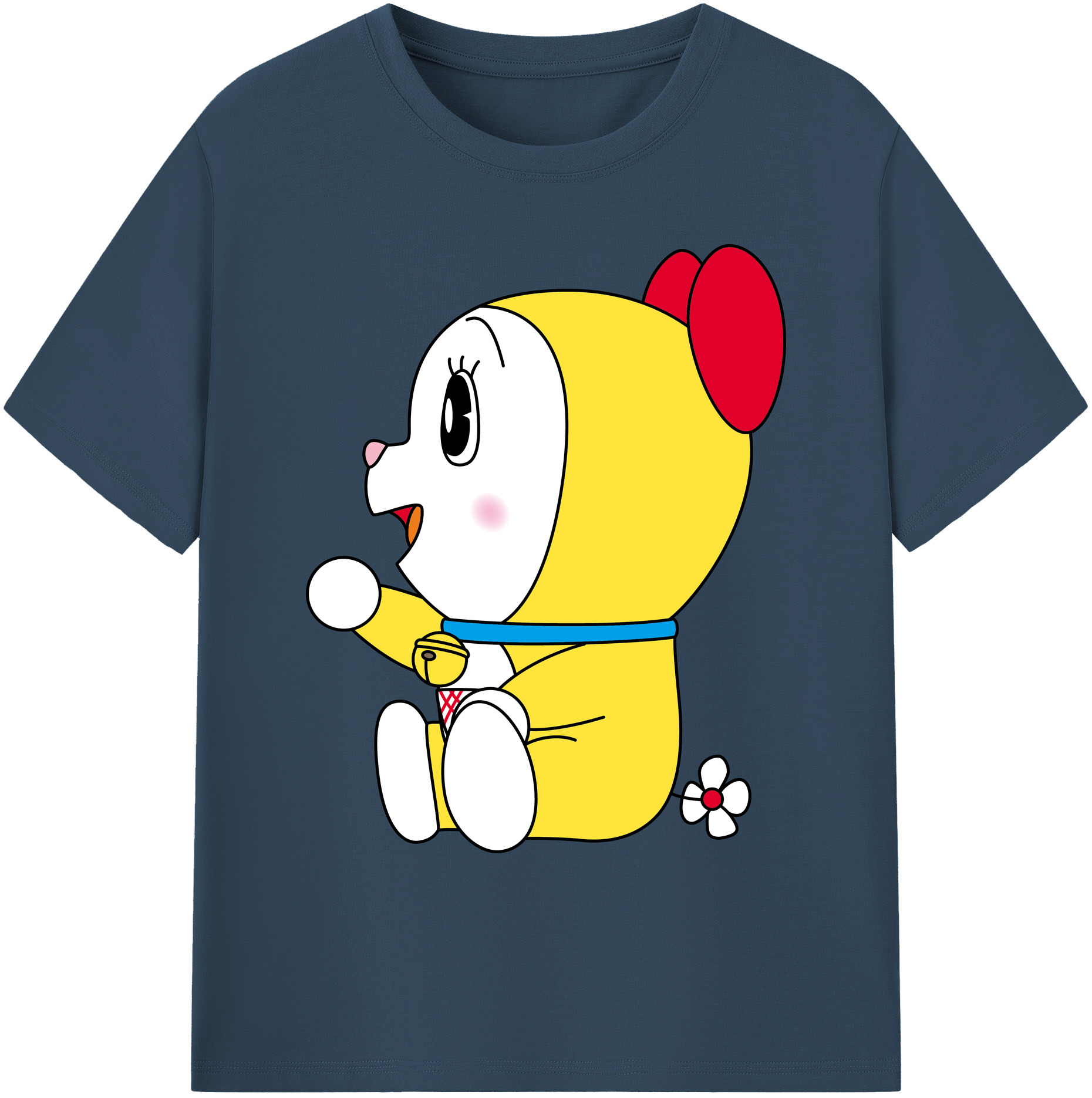 （画像用） ドラえもん ドラミ Doraemon Dorami 綿100％ メンズ半袖Tシャツ｜肌触りやわらか＆通気性