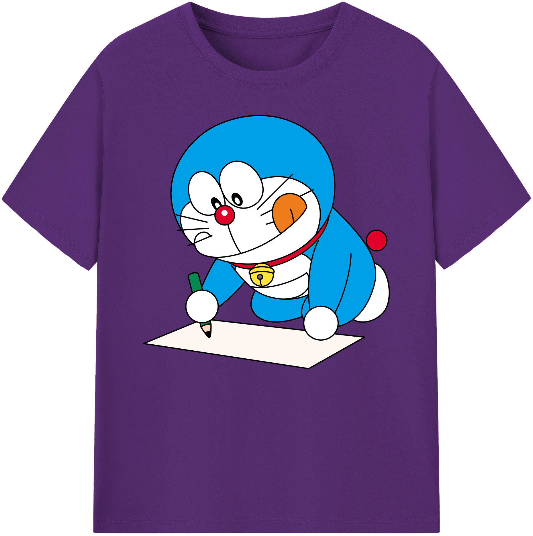 （画像用） ドラえもん Doraemon 綿100％ メンズ半袖Tシャツ｜肌触りやわらか＆通気性