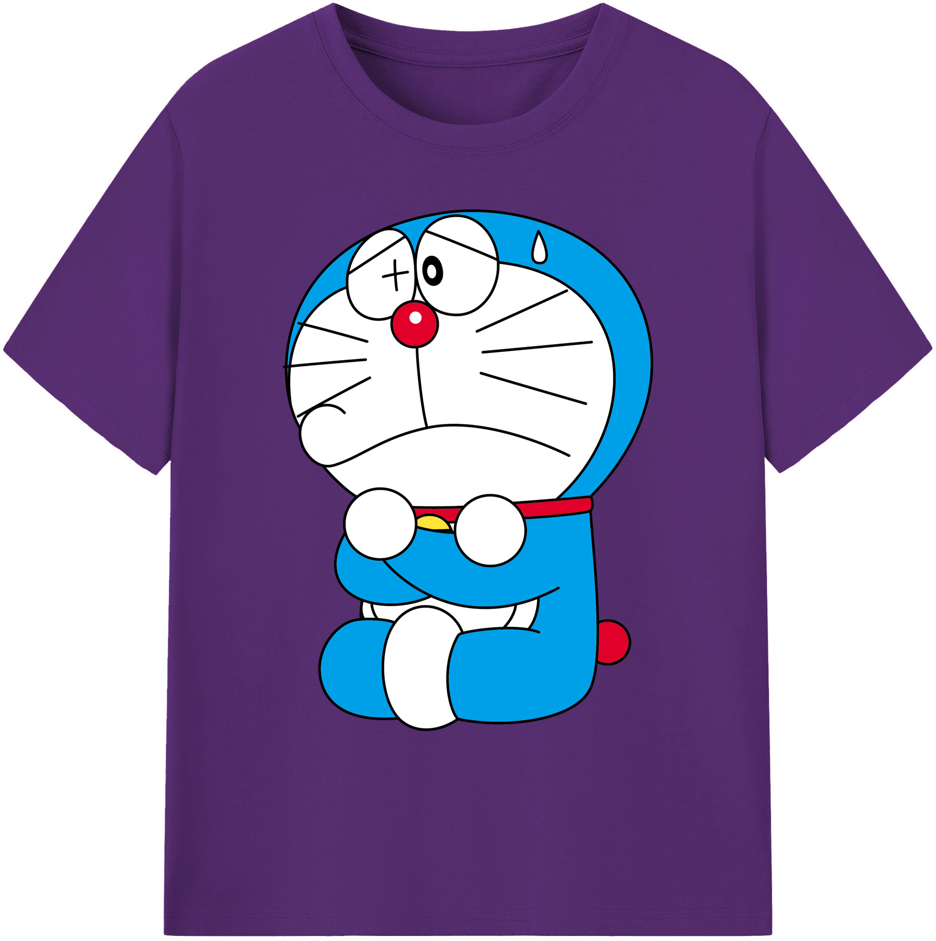 （画像用） ドラえもん Doraemon 綿100％ メンズ半袖Tシャツ｜肌触りやわらか＆通気性