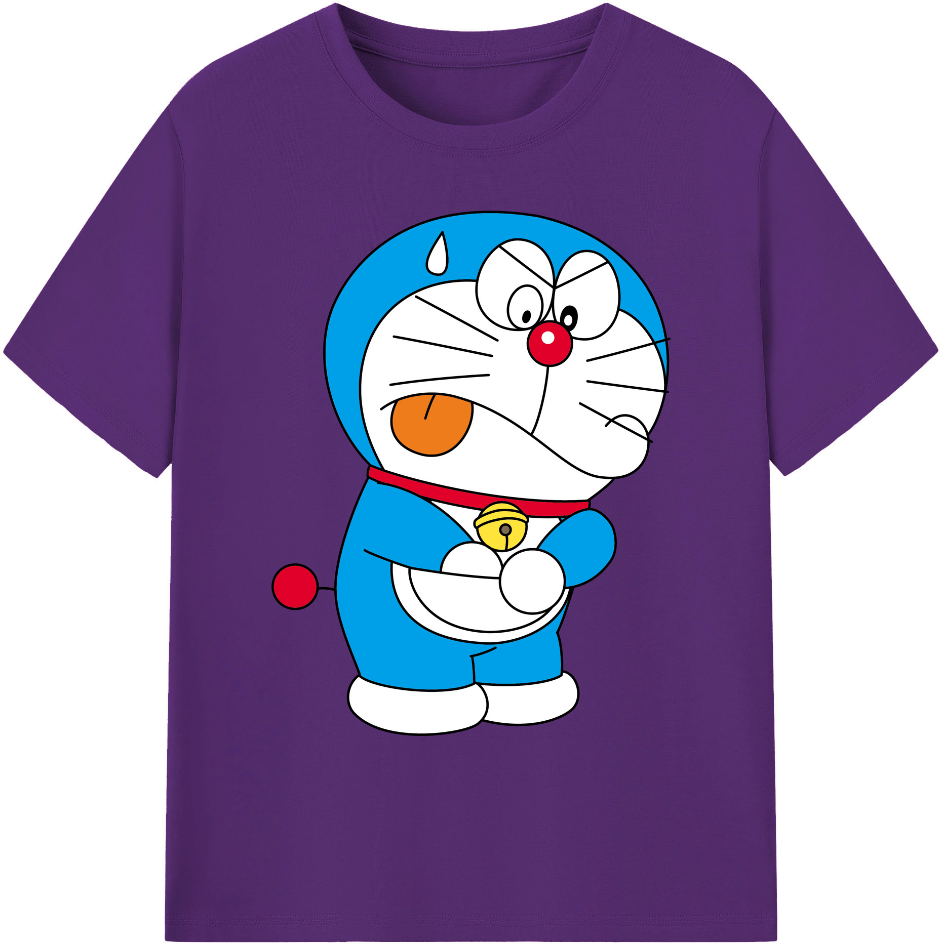 （画像用） ドラえもん Doraemon 綿100％ メンズ半袖Tシャツ｜肌触りやわらか＆通気性