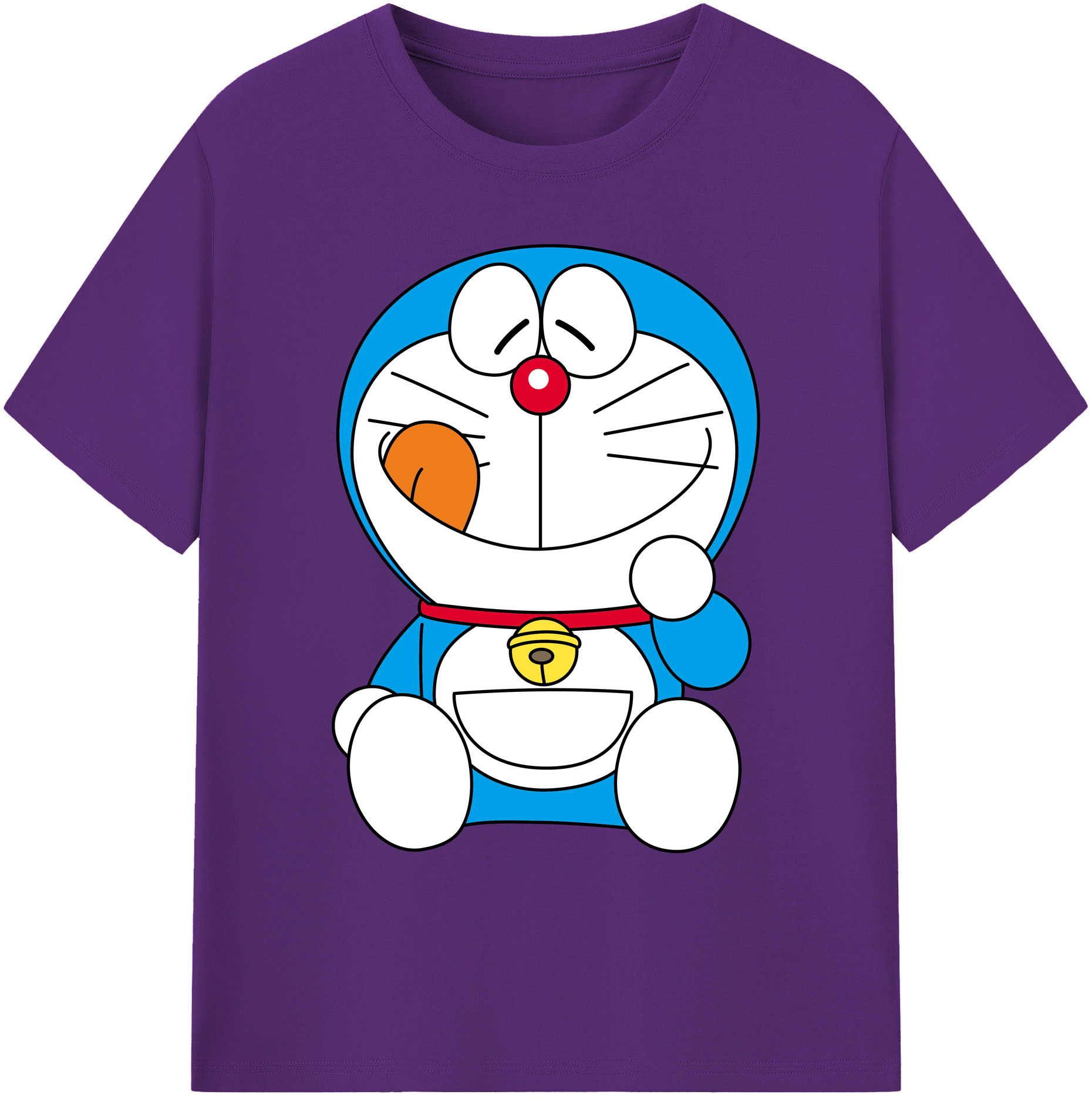 （画像用） ドラえもん Doraemon 綿100％ メンズ半袖Tシャツ｜肌触りやわらか＆通気性