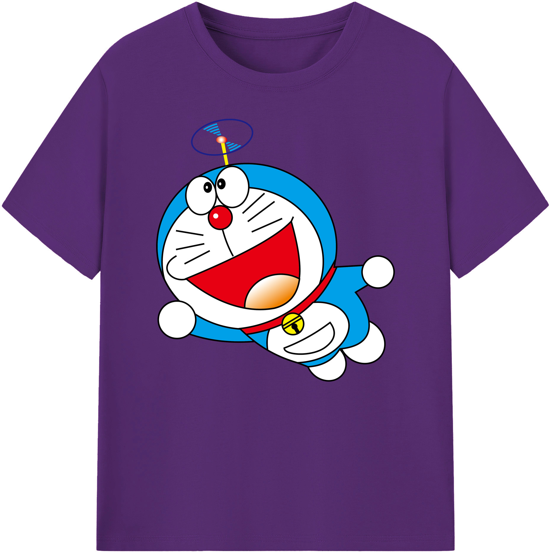 （画像用） ドラえもん Doraemon 綿100％ メンズ半袖Tシャツ｜肌触りやわらか＆通気性
