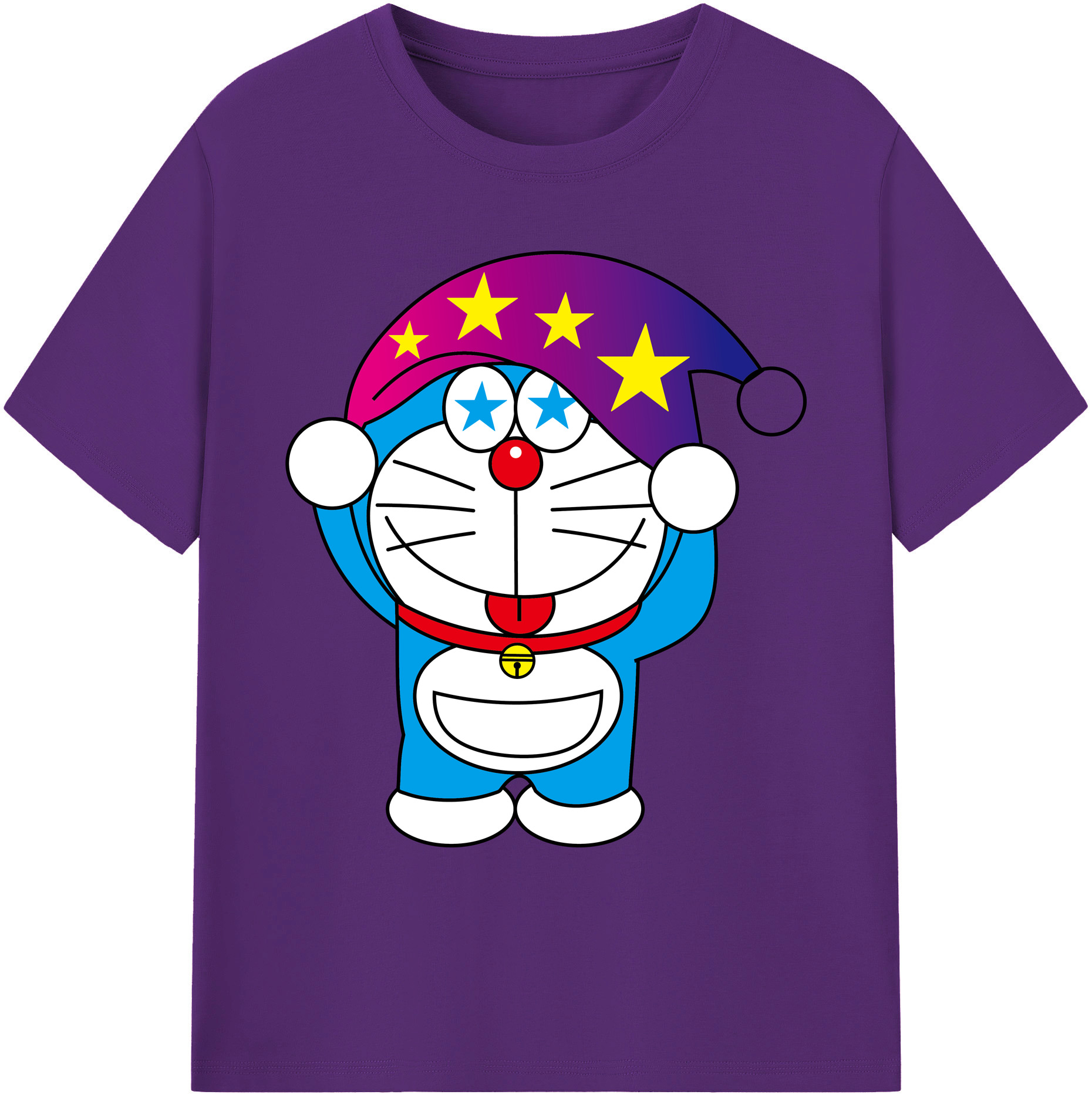 （画像用） ドラえもん Doraemon 綿100％ メンズ半袖Tシャツ｜肌触りやわらか＆通気性