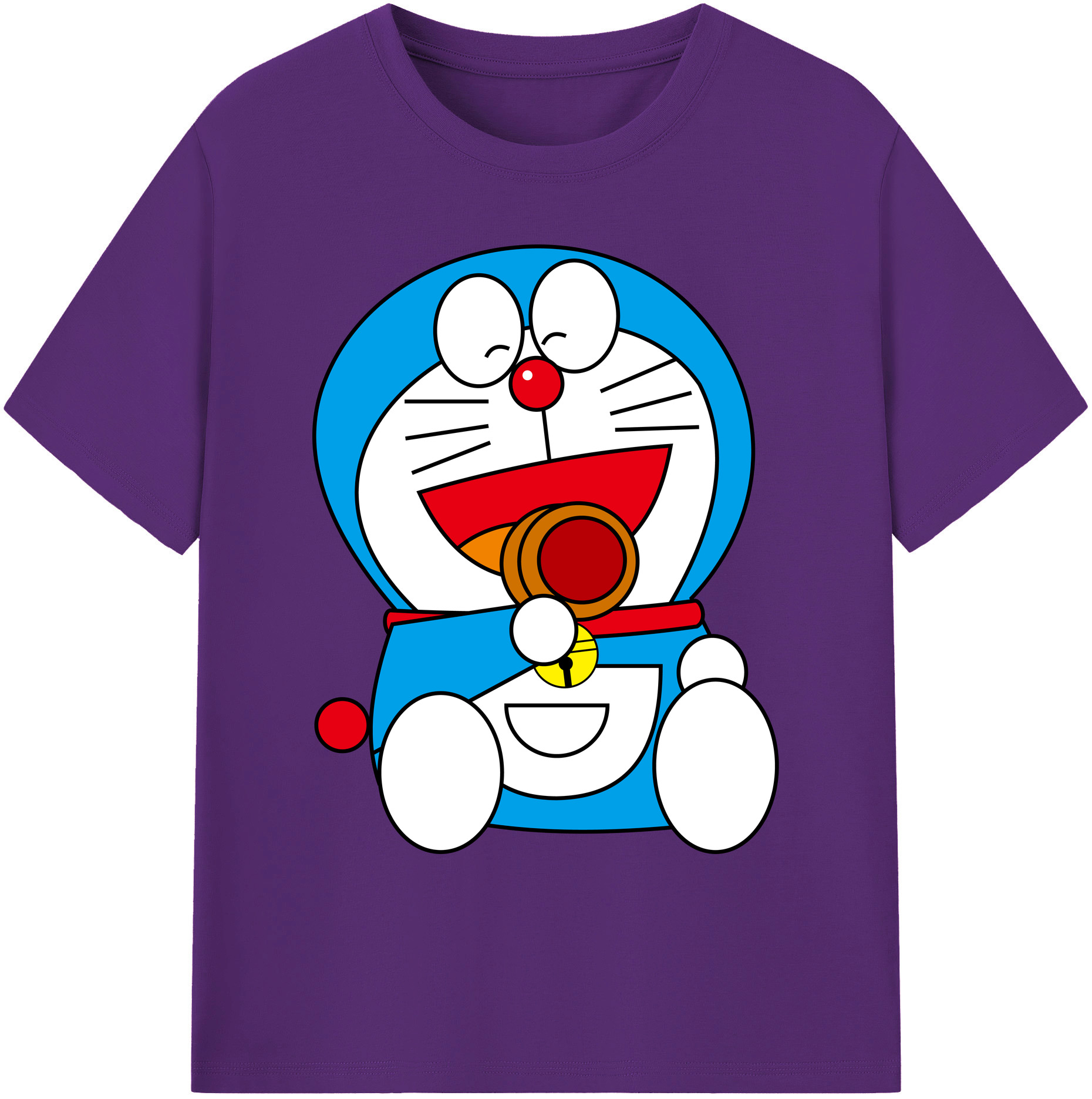 （画像用） ドラえもん Doraemon 綿100％ メンズ半袖Tシャツ｜肌触りやわらか＆通気性