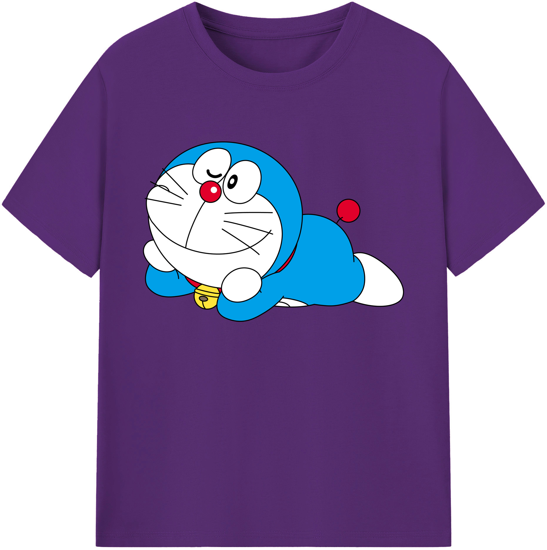 （画像用） ドラえもん Doraemon 綿100％ メンズ半袖Tシャツ｜肌触りやわらか＆通気性