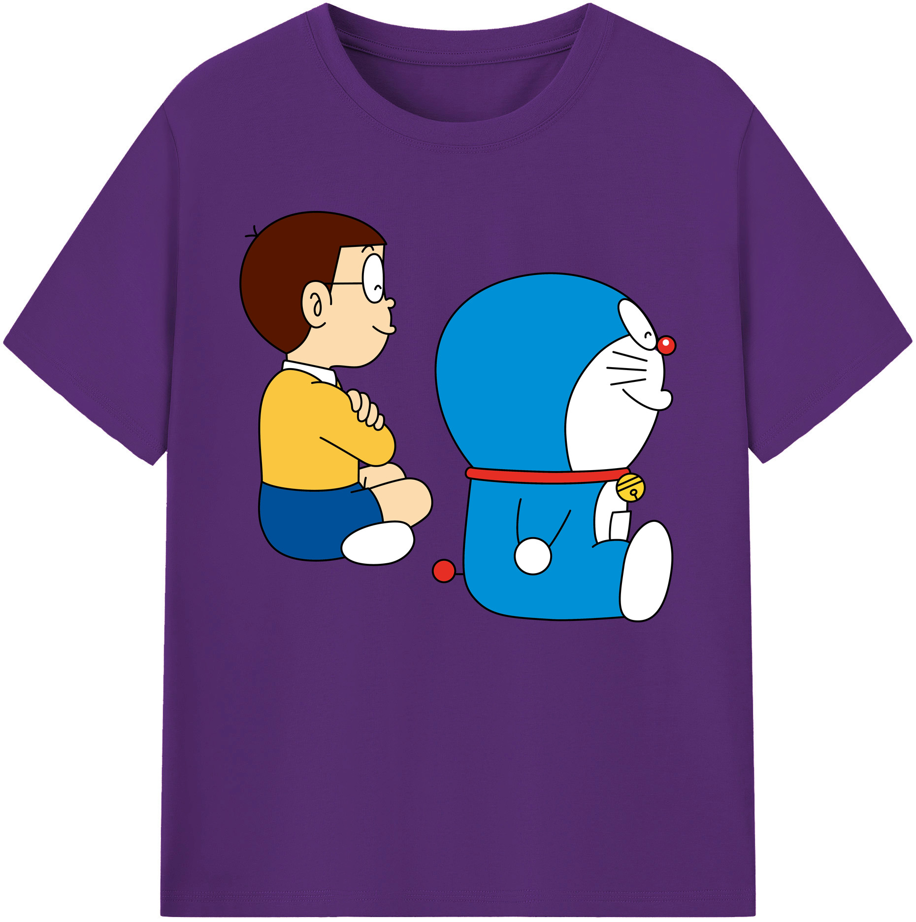 （画像用） ドラえもん 野比 のび太 Doraemon Nobita Nobi 綿100％ メンズ半袖Tシャツ｜肌触りやわらか＆通気性