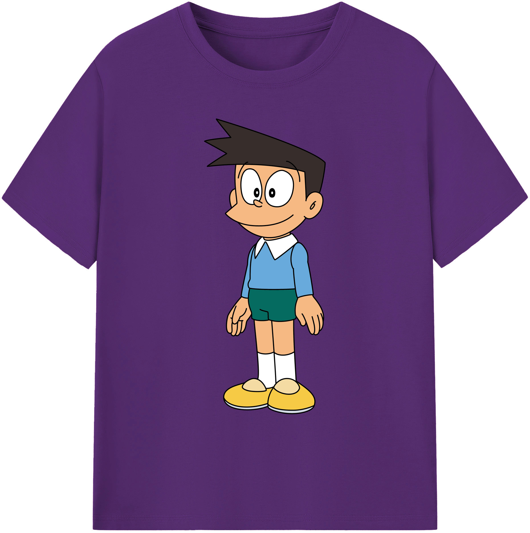 （画像用） ドラえもん 骨川 スネ夫 Doraemon Honekawa Suneo 綿100％ メンズ半袖Tシャツ｜肌触りやわらか＆通気性