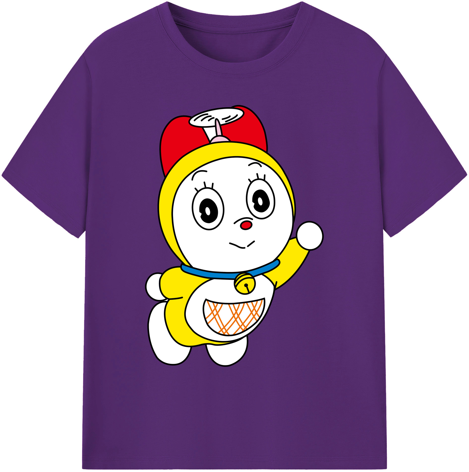 （画像用） ドラえもん ドラミ Doraemon Dorami 綿100％ メンズ半袖Tシャツ｜肌触りやわらか＆通気性