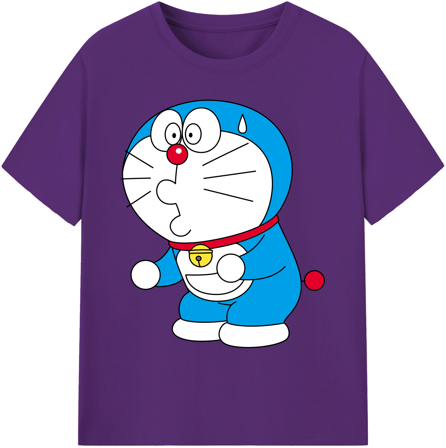 （画像用） ドラえもん Doraemon 綿100％ メンズ半袖Tシャツ｜肌触りやわらか＆通気性