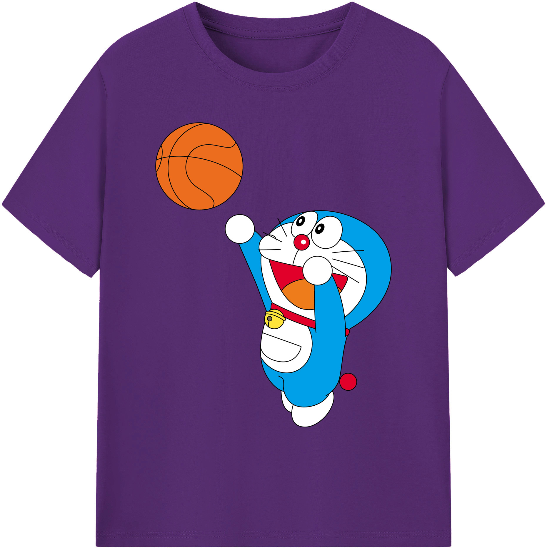 （画像用） ドラえもん Doraemon 綿100％ メンズ半袖Tシャツ｜肌触りやわらか＆通気性