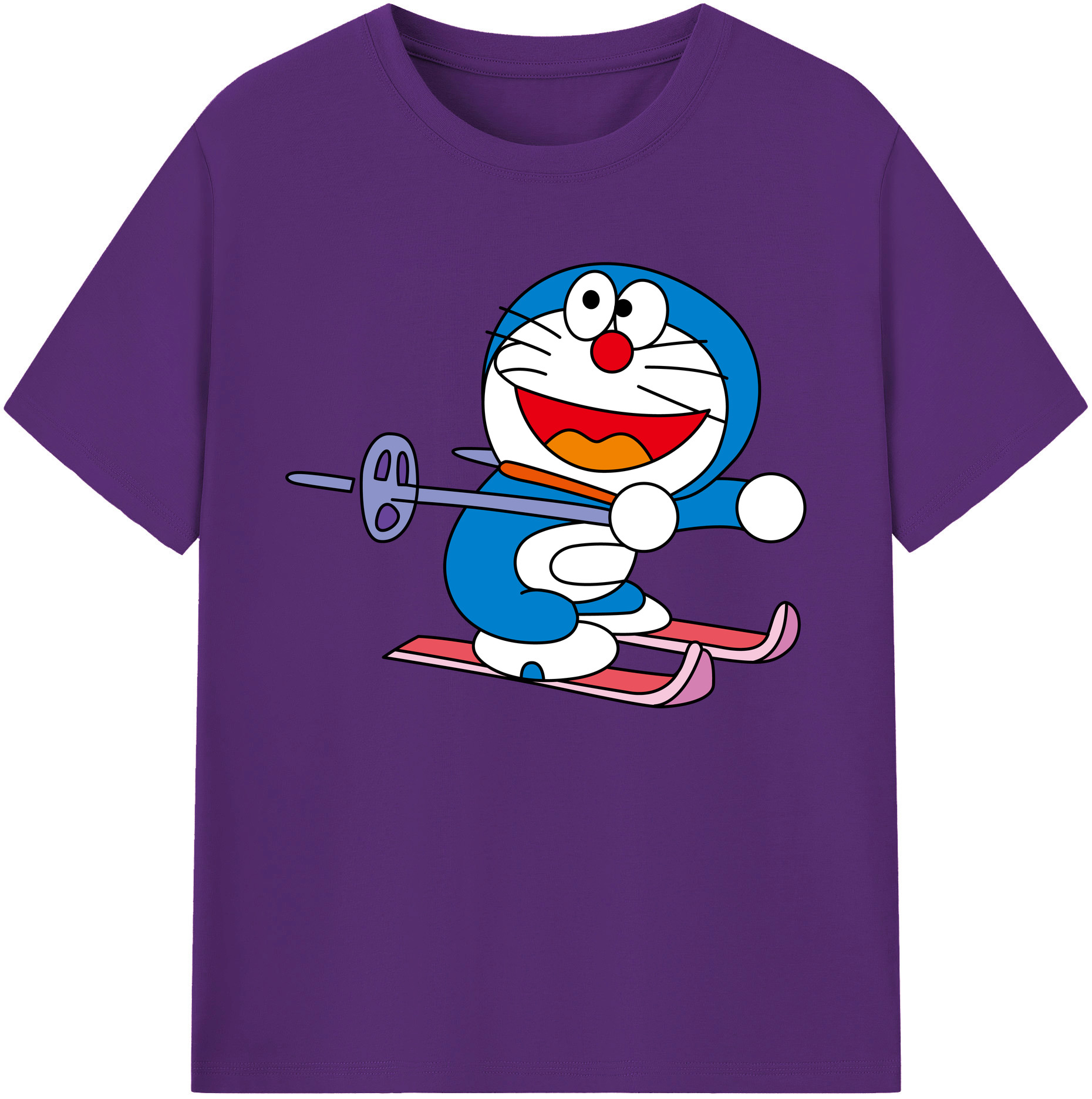 （画像用） ドラえもん Doraemon 綿100％ メンズ半袖Tシャツ｜肌触りやわらか＆通気性
