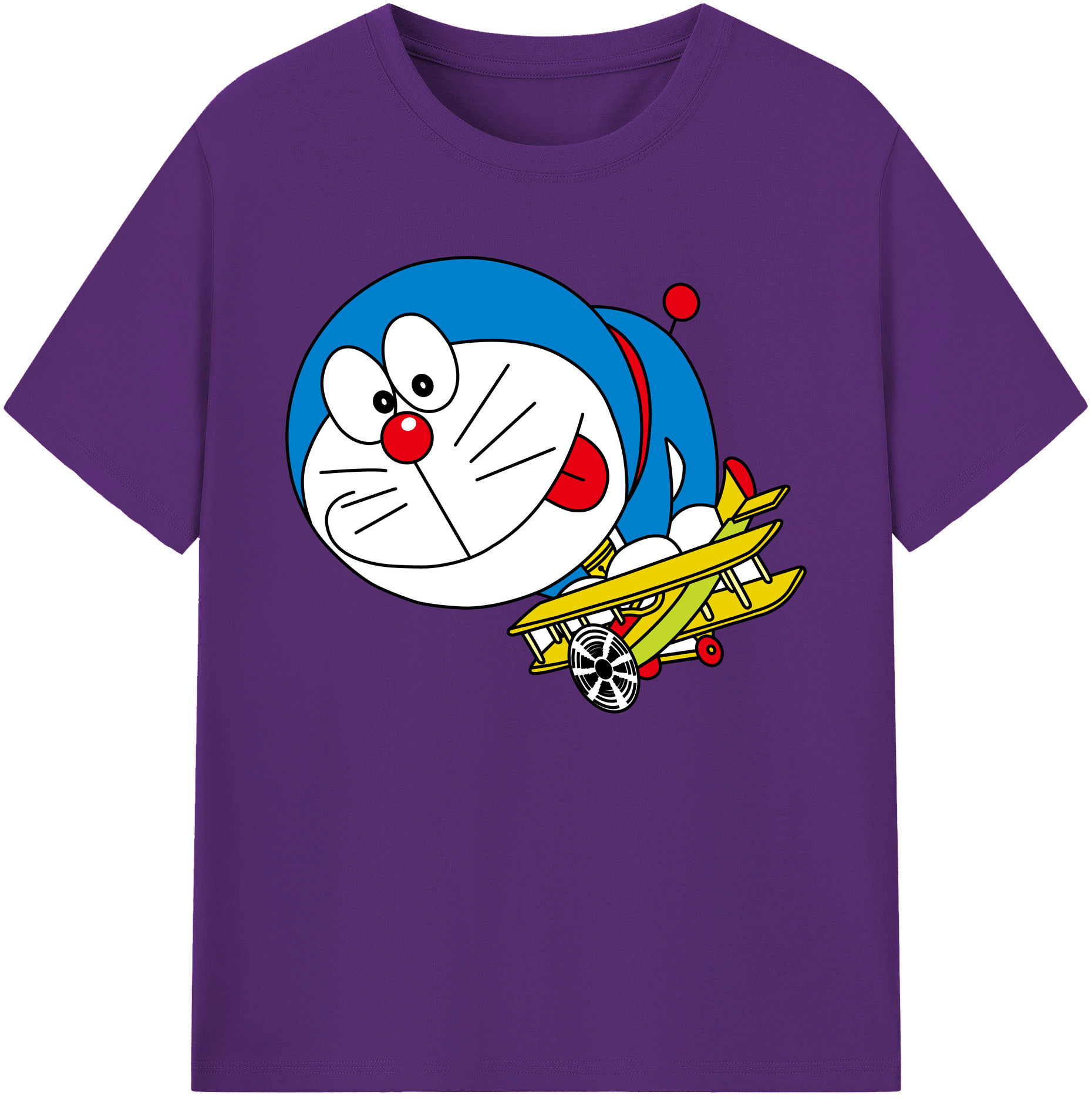 （画像用） ドラえもん Doraemon 綿100％ メンズ半袖Tシャツ｜肌触りやわらか＆通気性