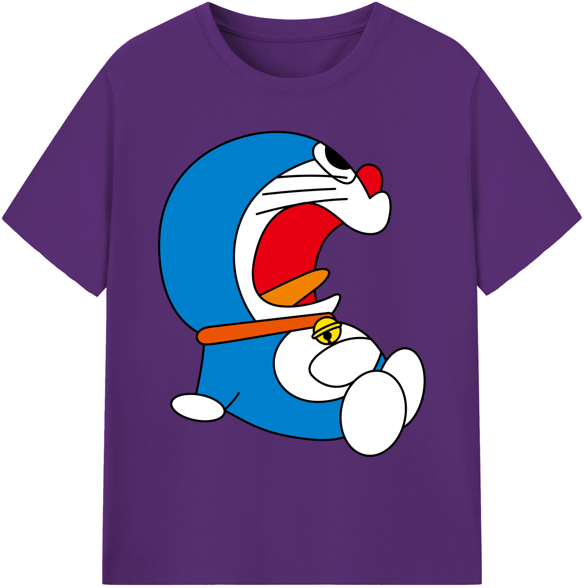 （画像用） ドラえもん Doraemon 綿100％ メンズ半袖Tシャツ｜肌触りやわらか＆通気性