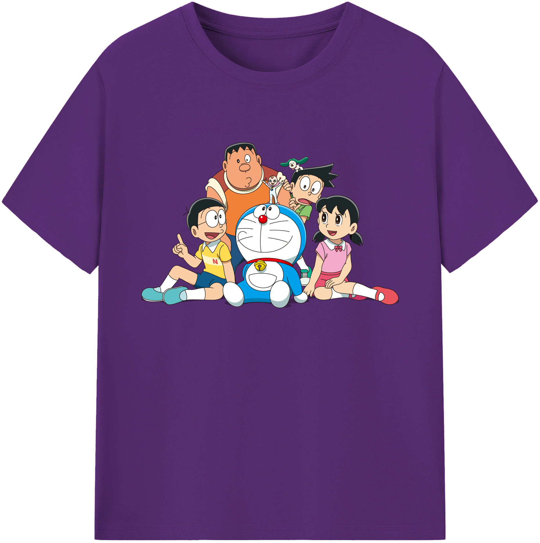 （画像用） ドラえもん Doraemon 綿100％ メンズ半袖Tシャツ｜肌触りやわらか＆通気性