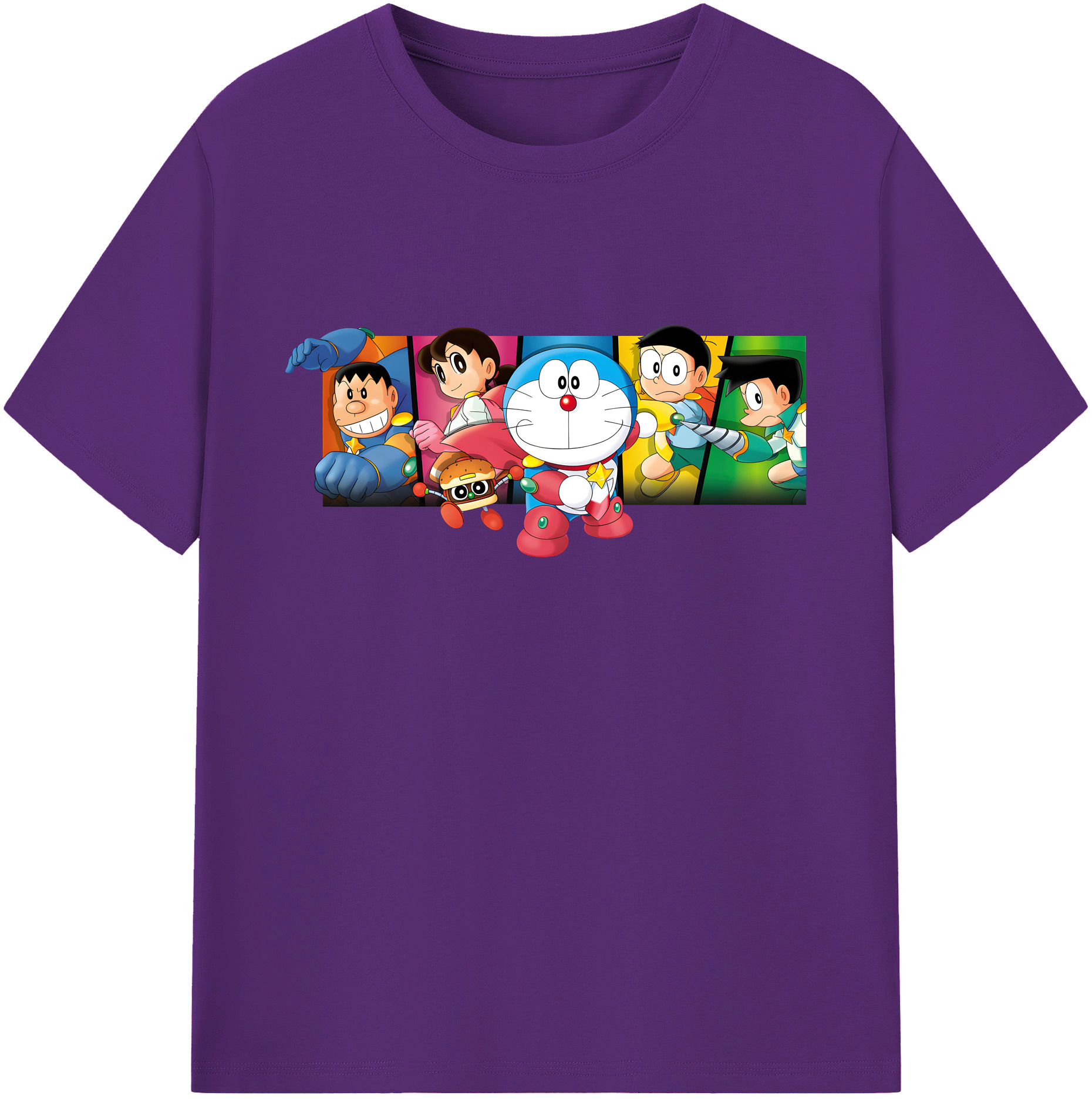 （画像用） ドラえもん Doraemon 綿100％ メンズ半袖Tシャツ｜肌触りやわらか＆通気性