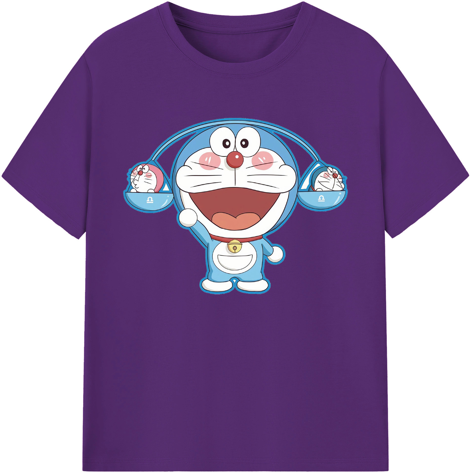 （画像用） ドラえもん Doraemon 綿100％ メンズ半袖Tシャツ｜肌触りやわらか＆通気性