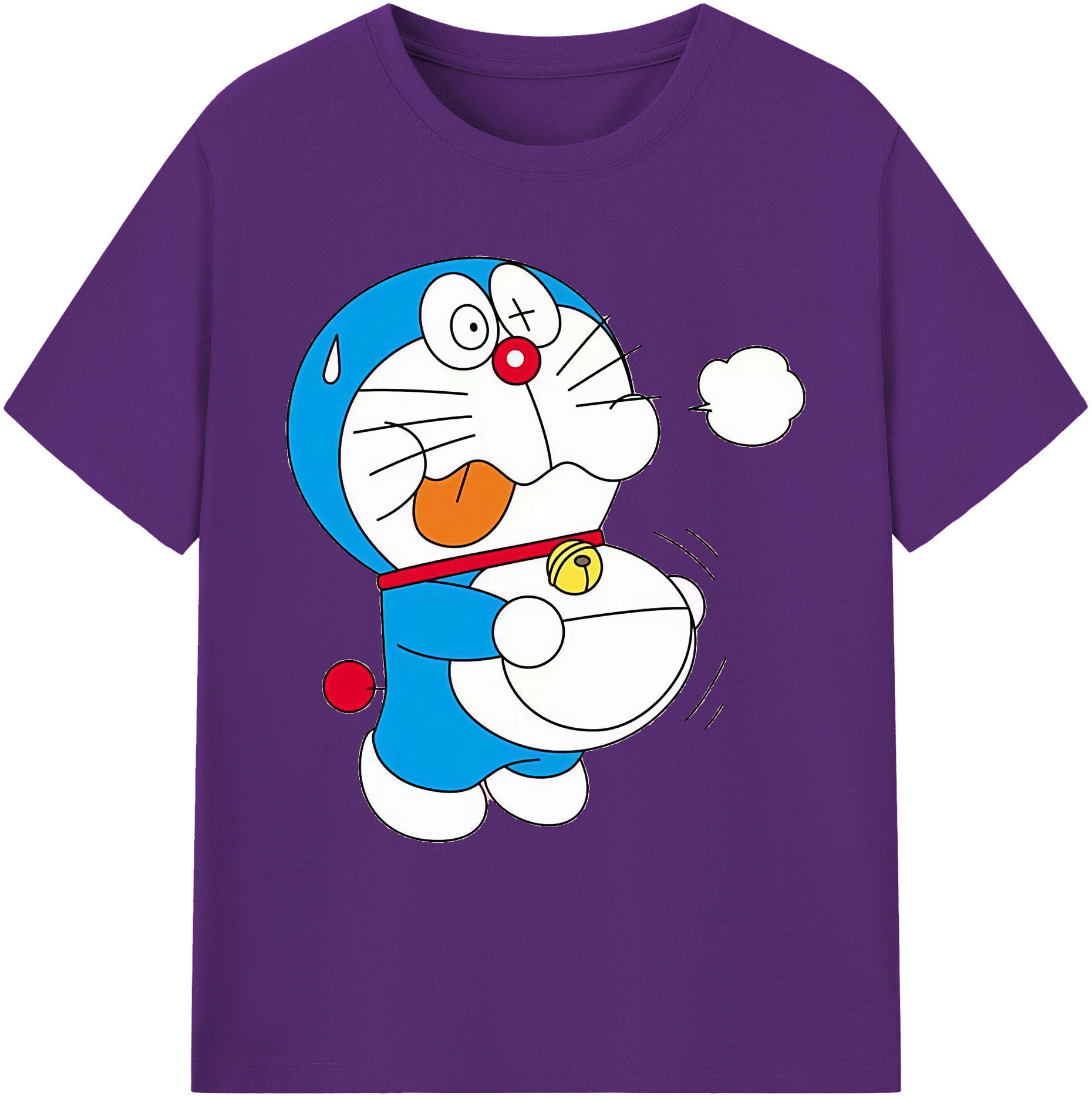 （画像用） ドラえもん Doraemon 綿100％ メンズ半袖Tシャツ｜肌触りやわらか＆通気性