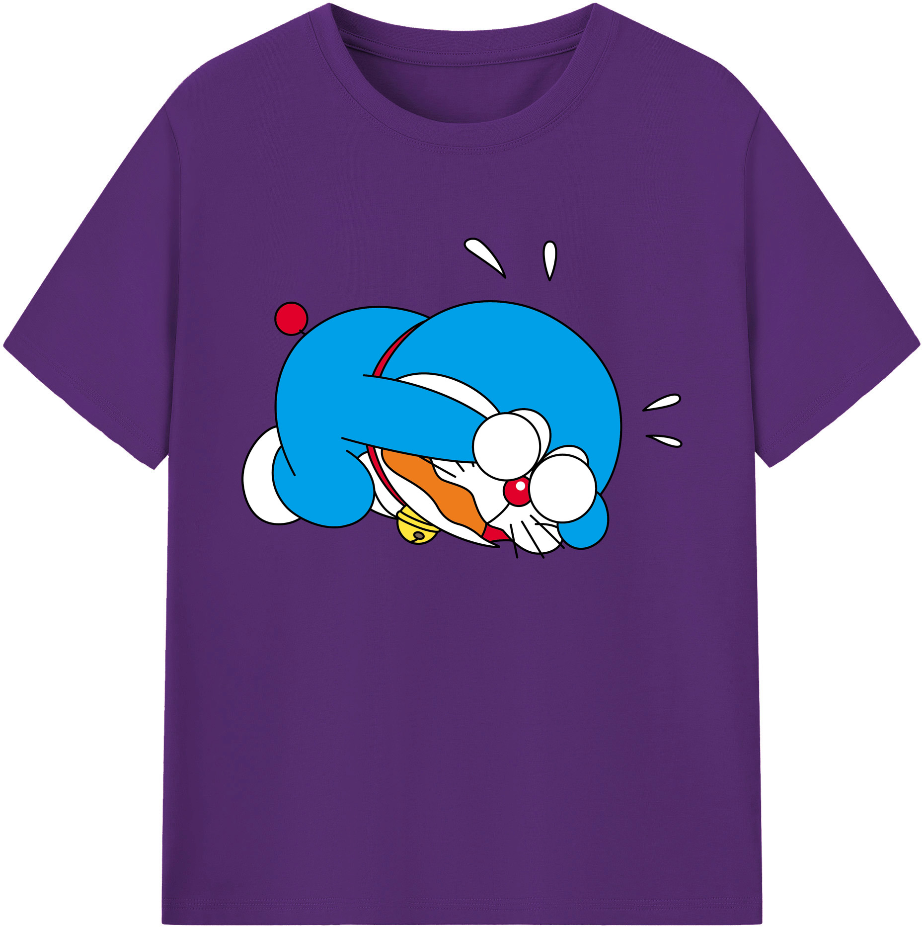 （画像用） ドラえもん Doraemon 綿100％ メンズ半袖Tシャツ｜肌触りやわらか＆通気性
