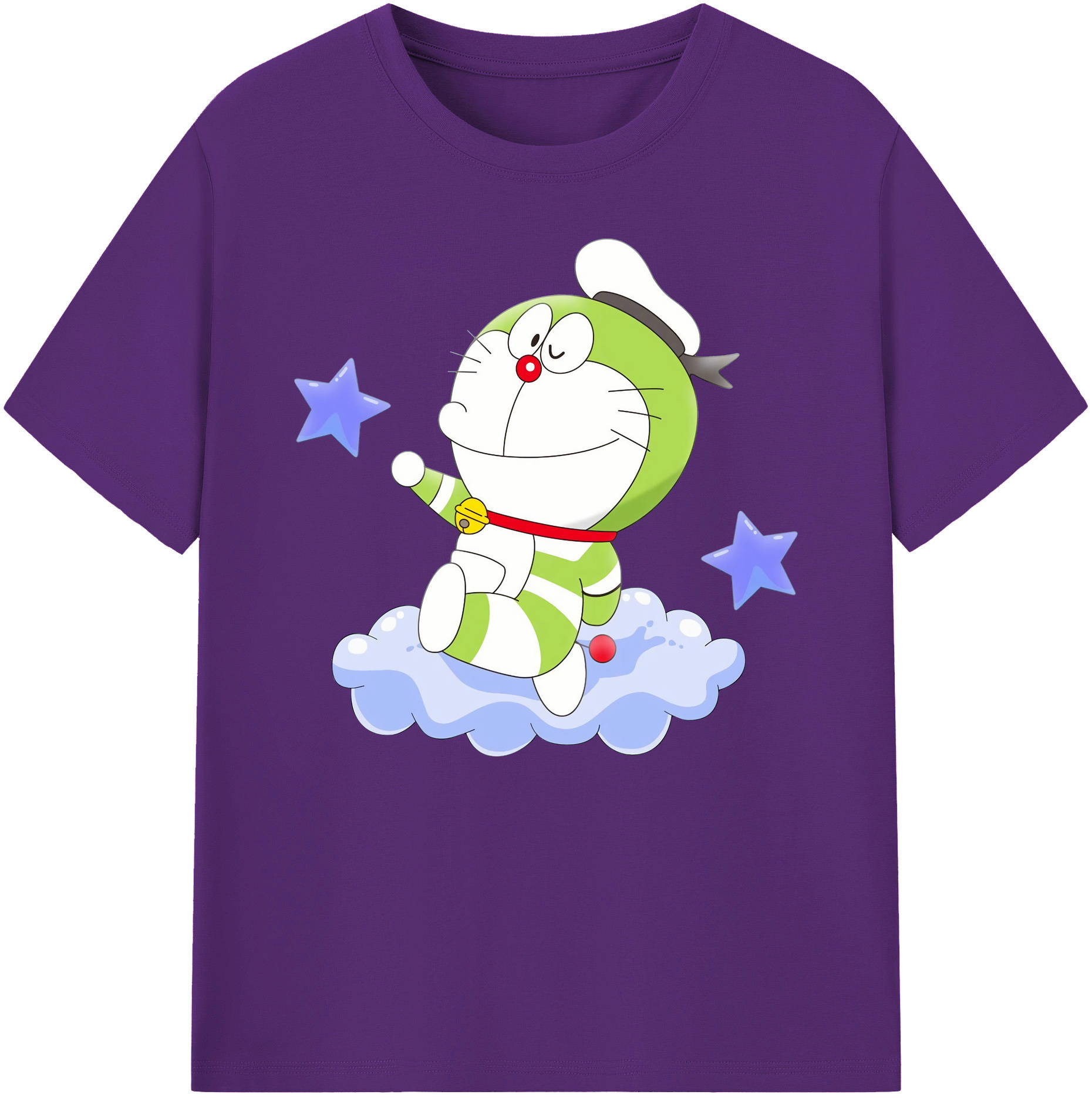 （画像用） ドラえもん Doraemon 綿100％ メンズ半袖Tシャツ｜肌触りやわらか＆通気性