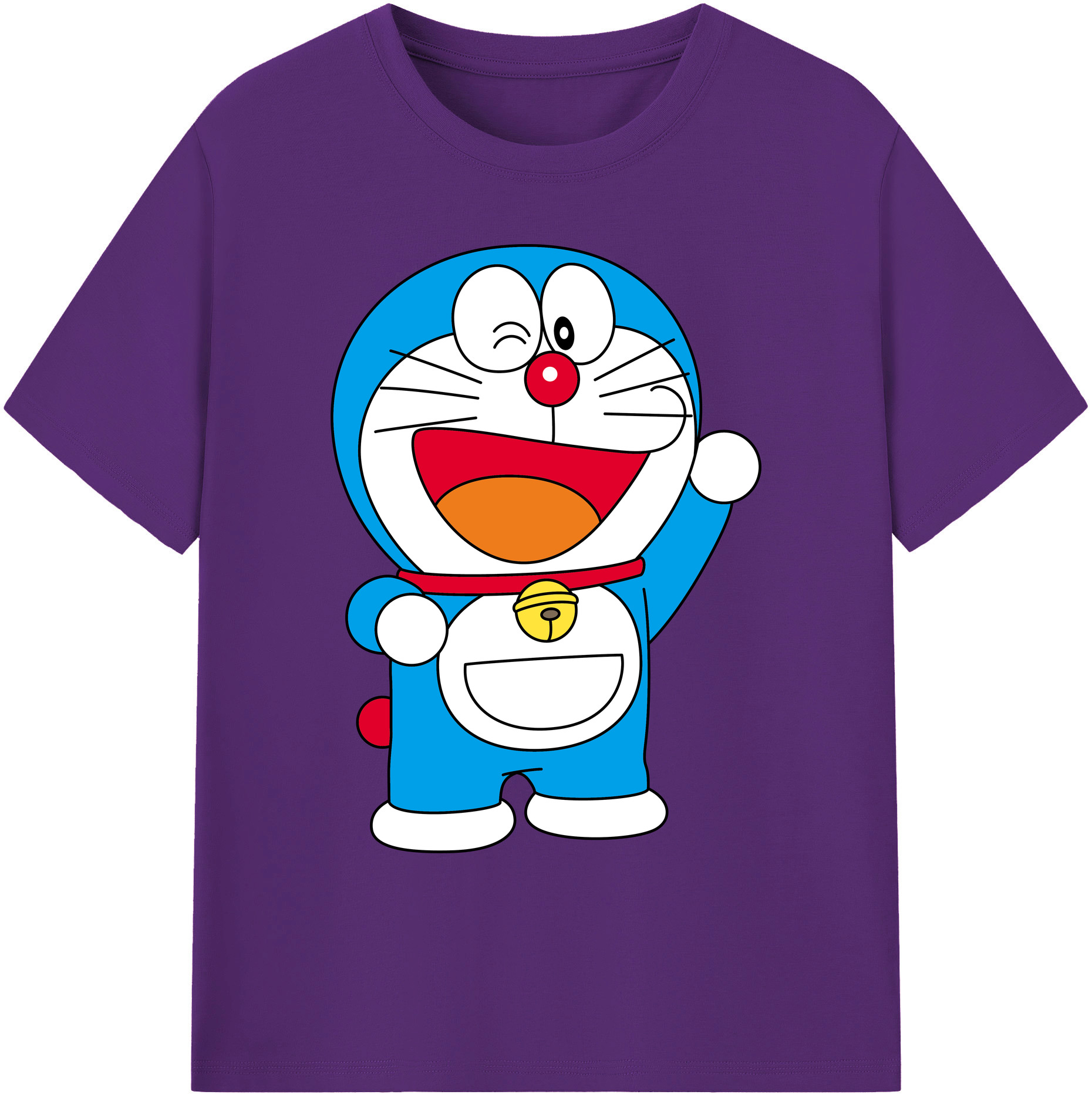 （画像用） ドラえもん Doraemon 綿100％ メンズ半袖Tシャツ｜肌触りやわらか＆通気性